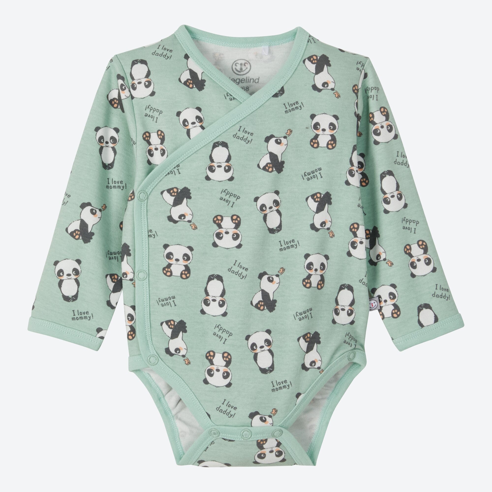 Baby-Wickelbody mit Panda-Muster