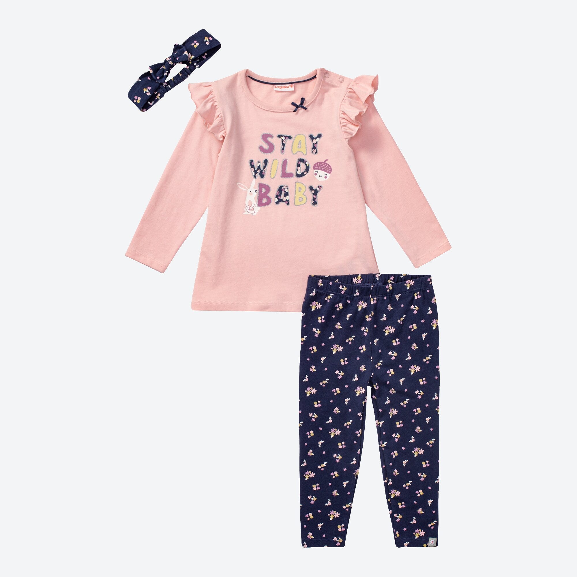 Baby-Mädchen-Set mit Haarband, 3-teilig