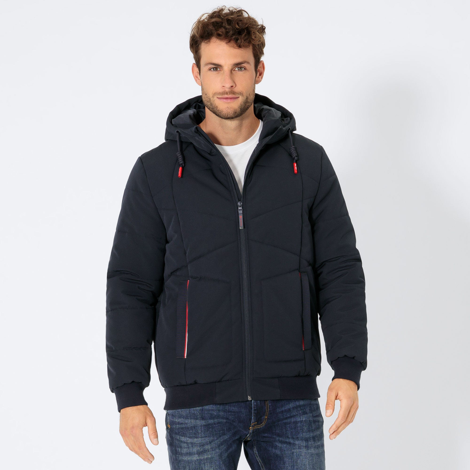 Herren-Bomberjacke mit Kapuze