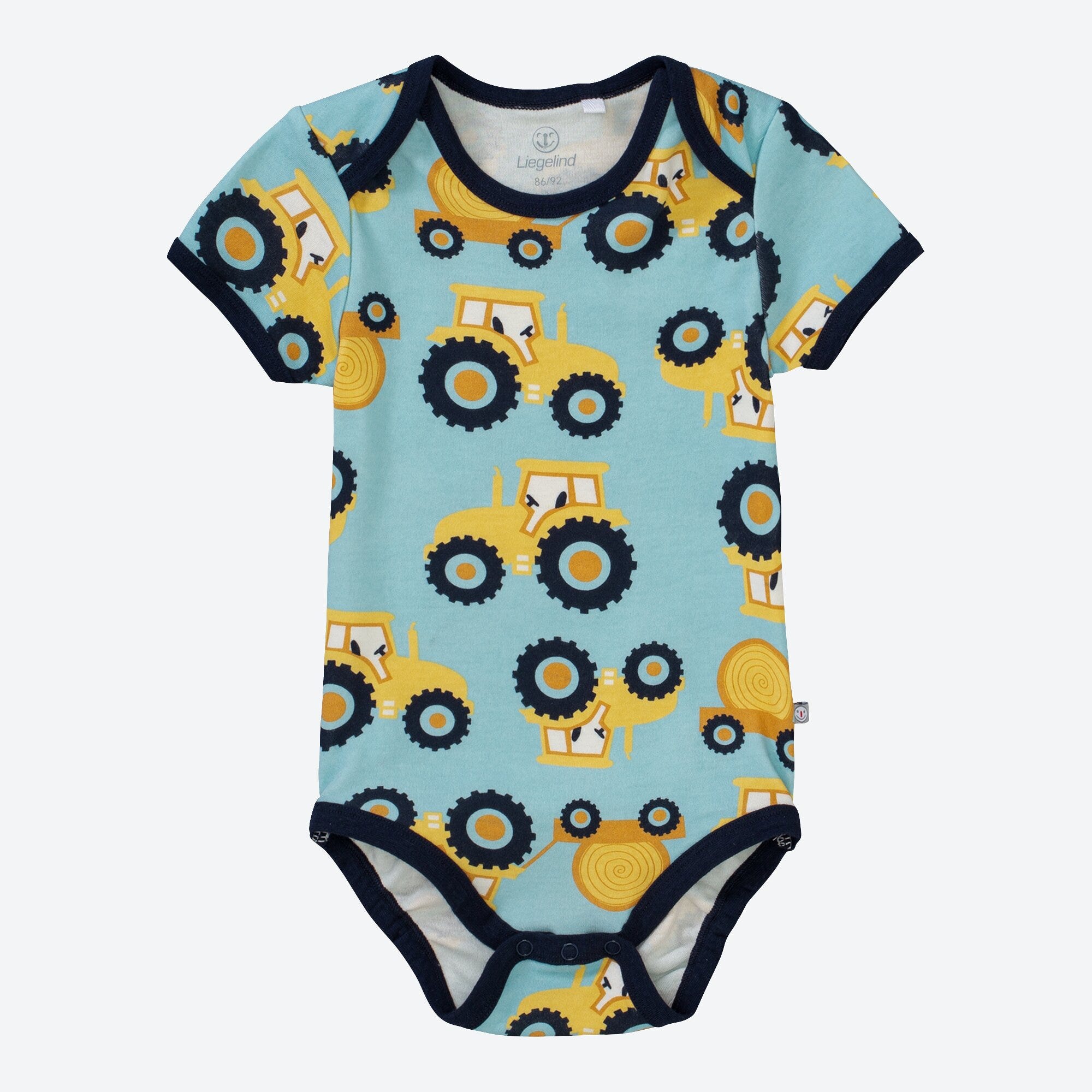 Baby-Jungen-Body mit Traktor-Muster