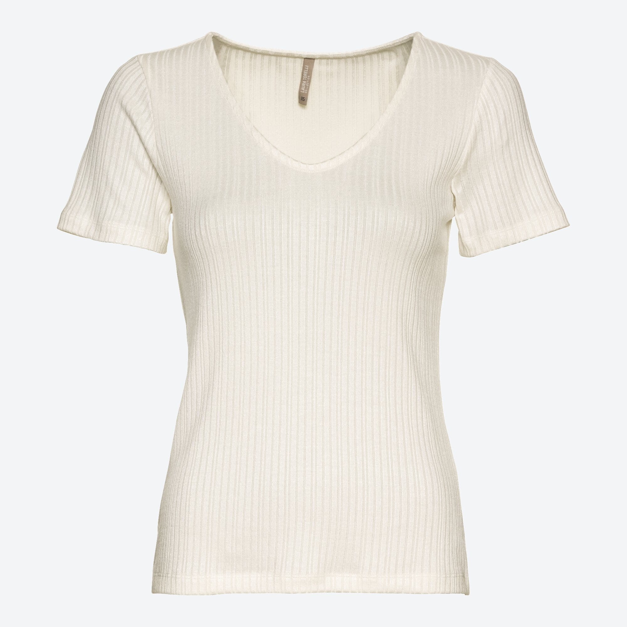 Damen-T-Shirt mit Rippenstruktur