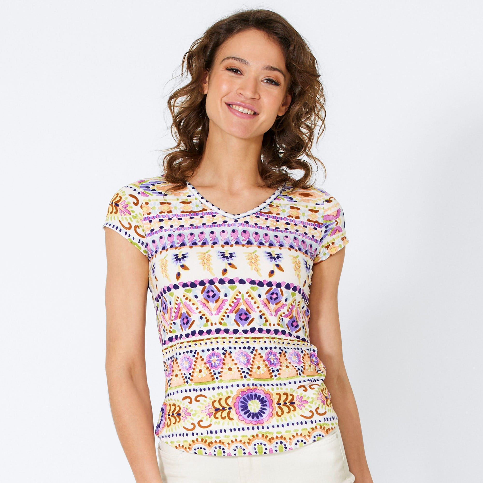Damen-T-Shirt mit schickem Muster