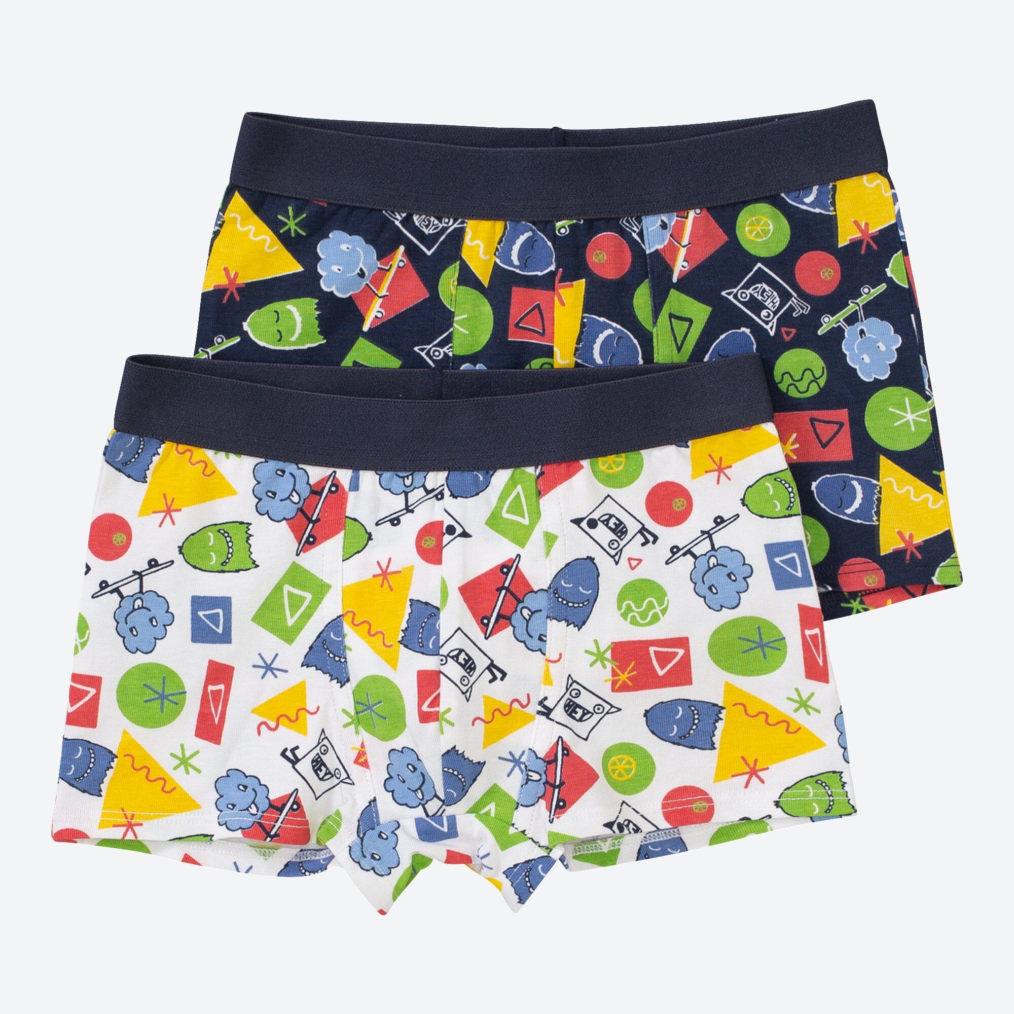 Jungen-Retroshorts mit Skate-Design, 2er-Pack