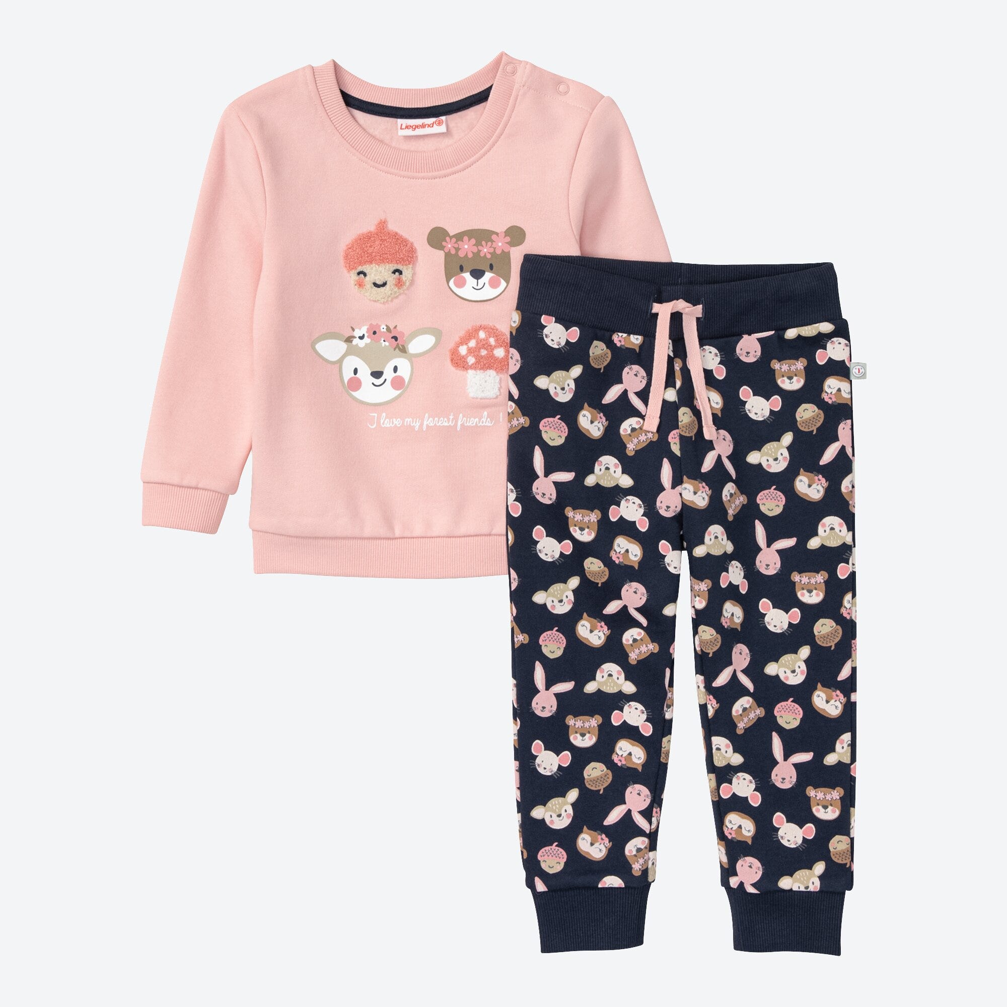 Baby-Mädchen-Set mit herbstlichem Muster, 2-teilig