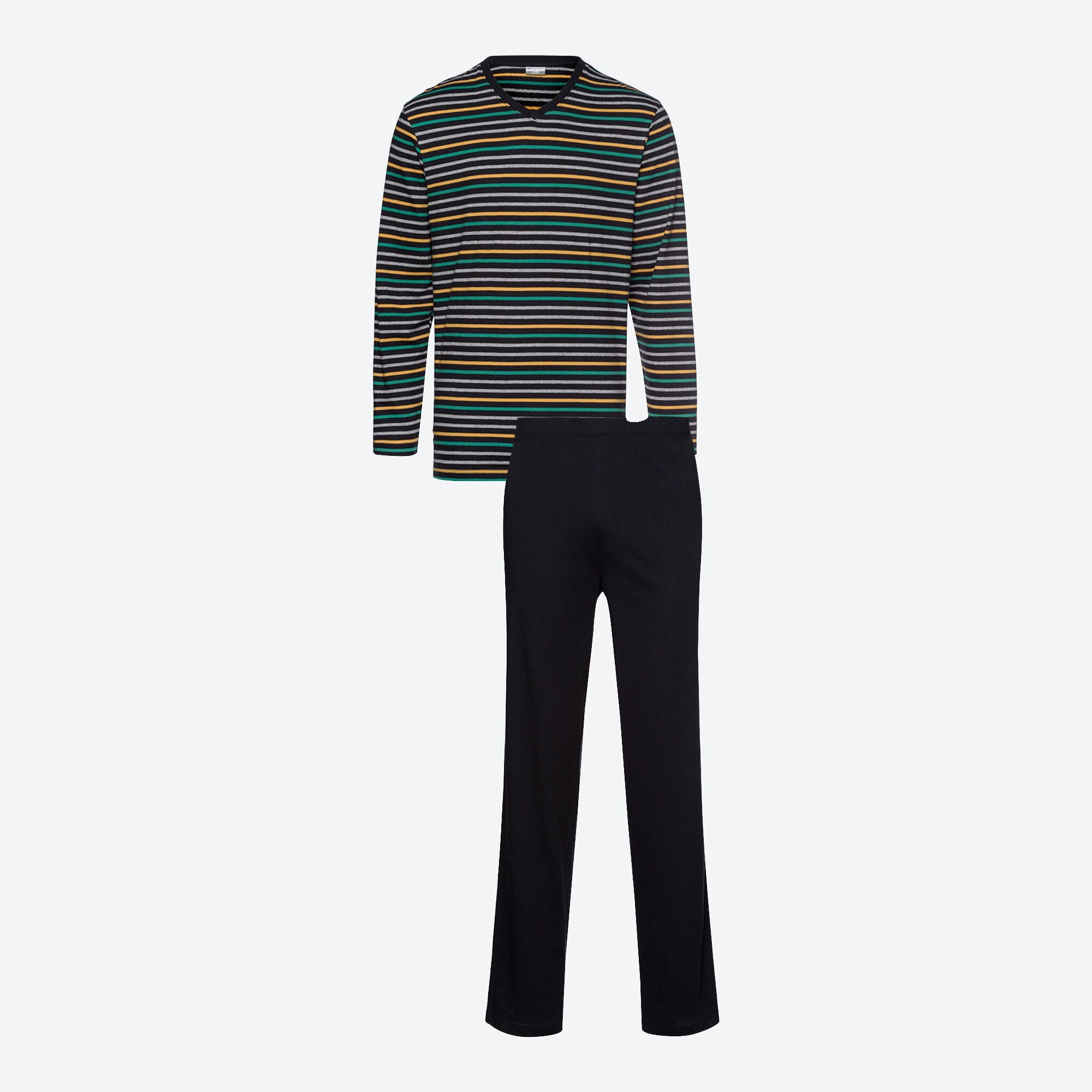 Herren-Pyjama mit Streifen, 2-teilig