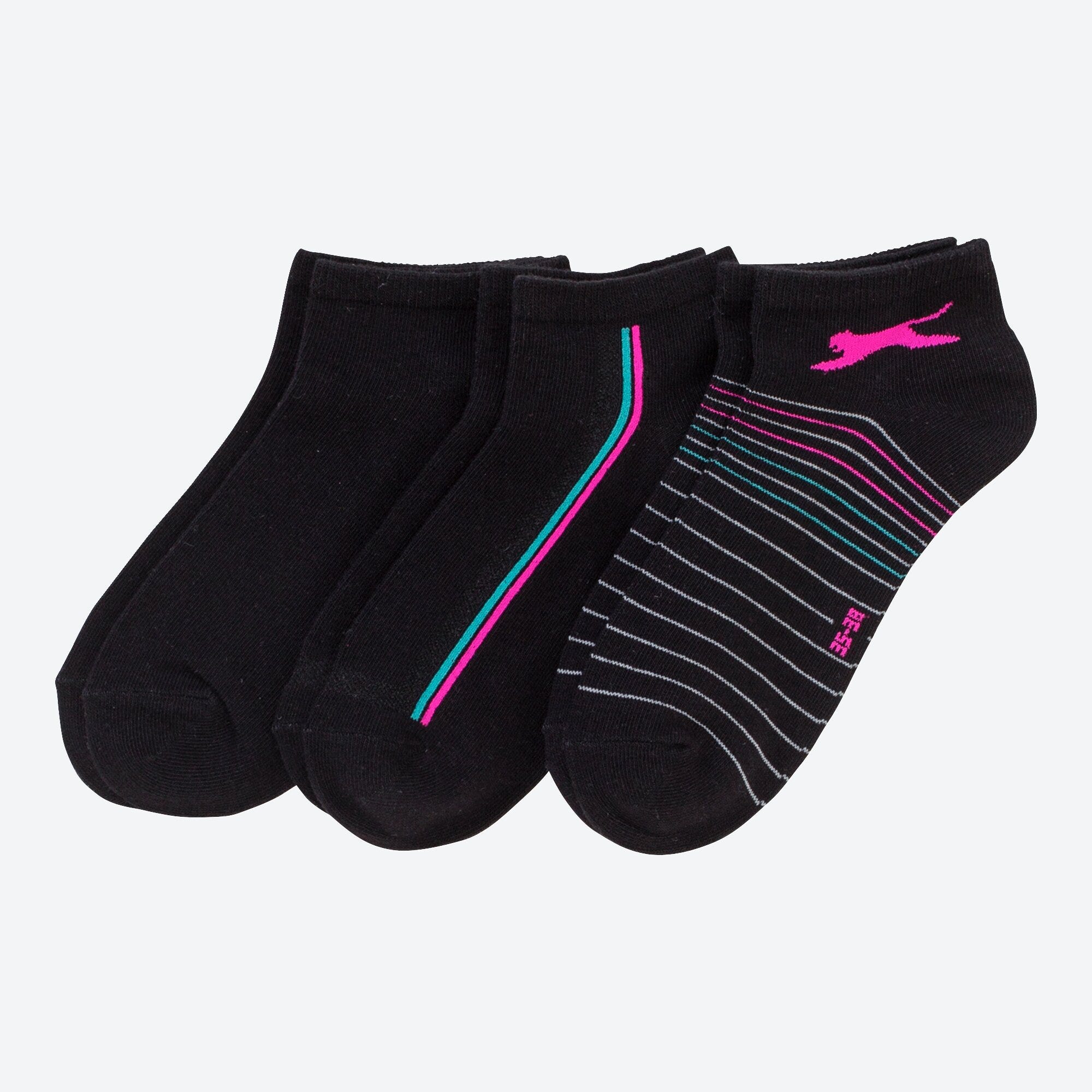 Slazenger Damen-Sport-Sneaker-Socken, 3er-Pack