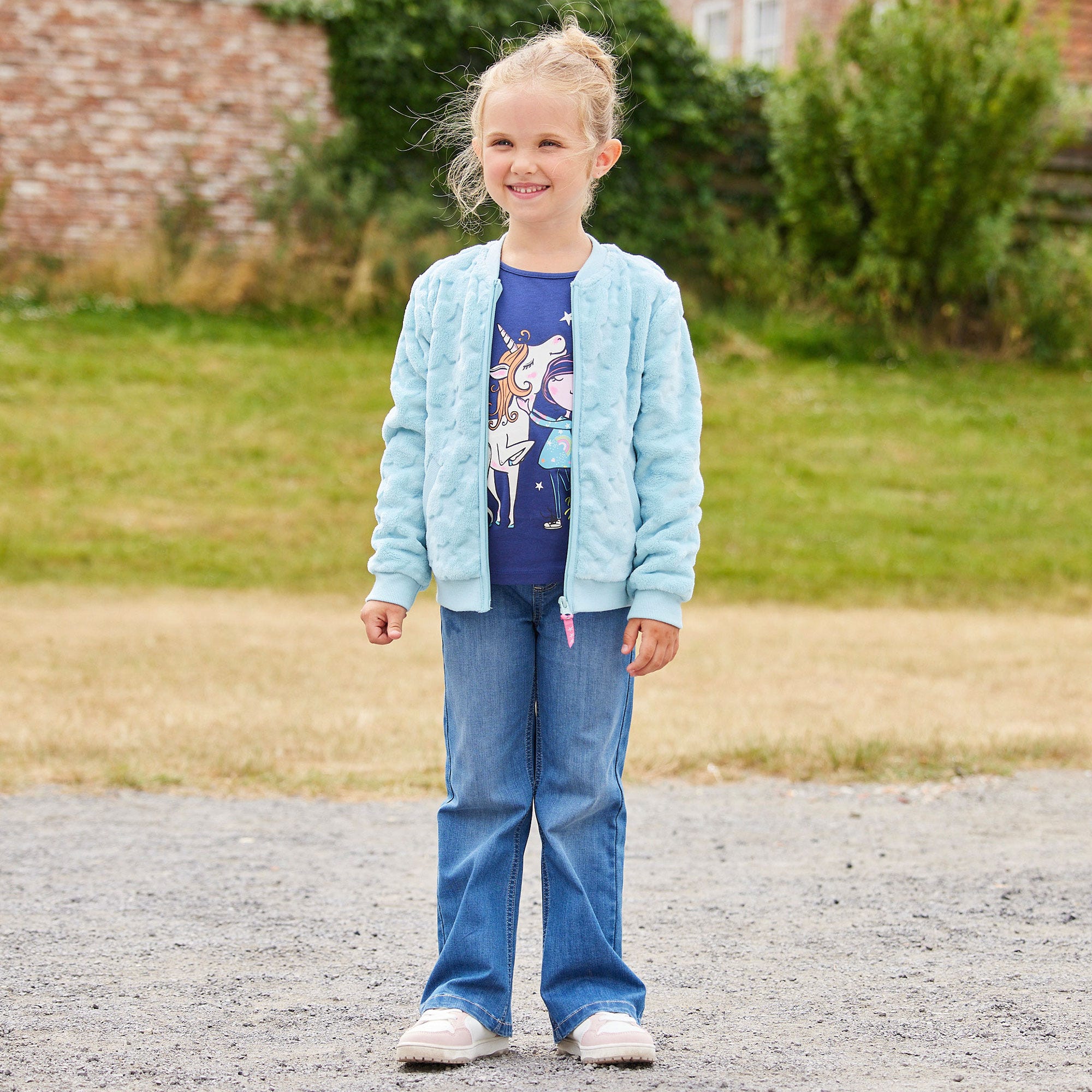 Kinder-Mädchen-Jeans mit Nieten