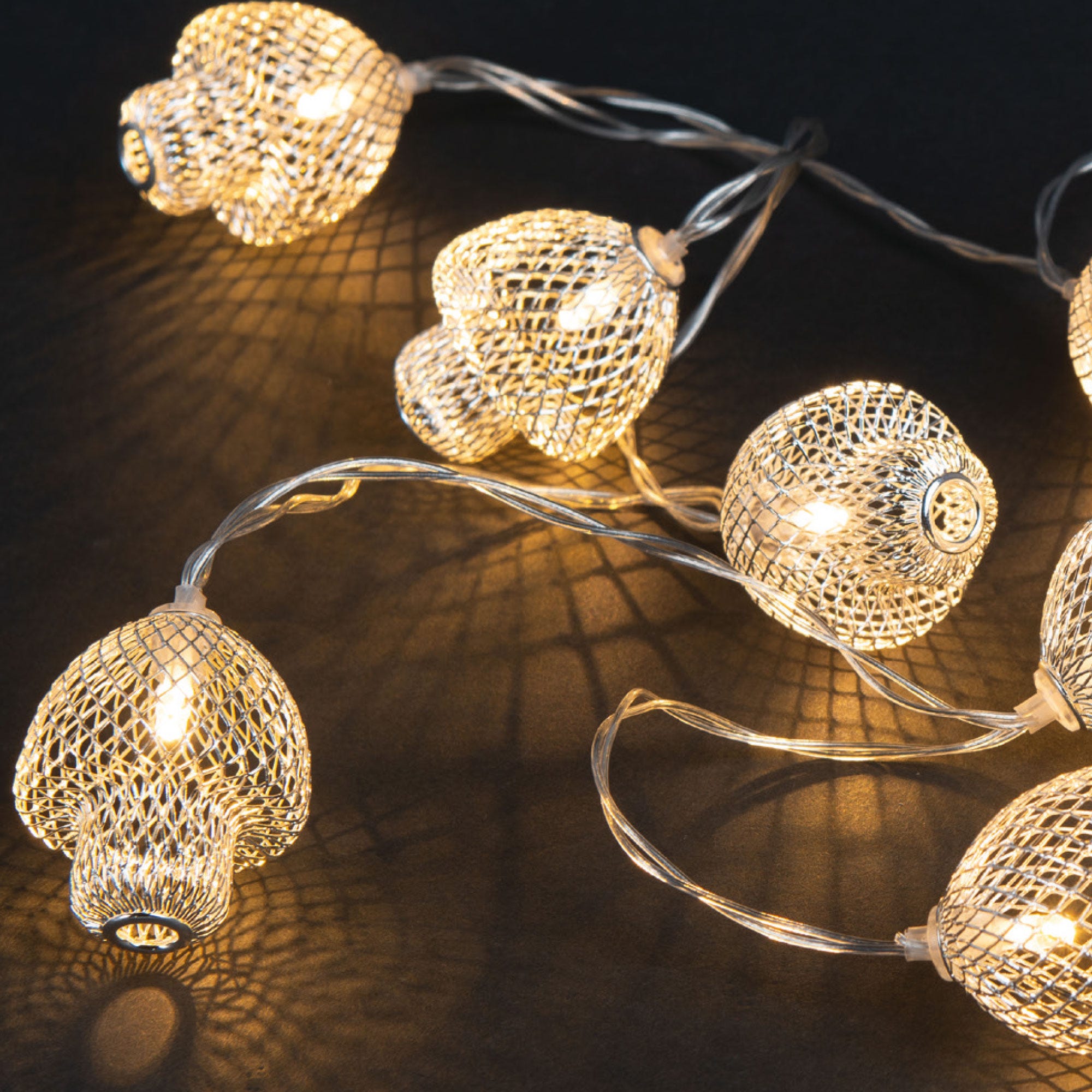 LED-Lichterkette mit Deko-Pilzen, ca. 165cm
