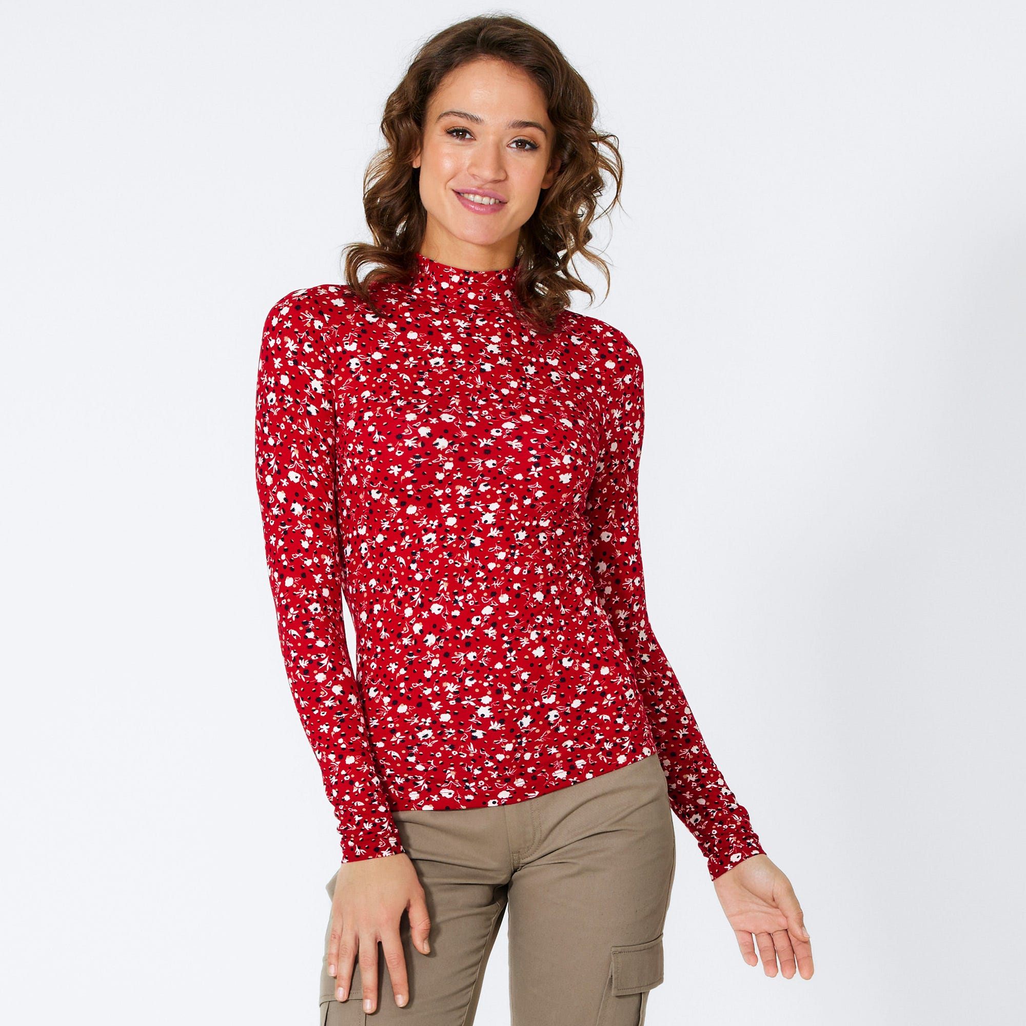 Damen-Shirt mit Blümchen-Muster