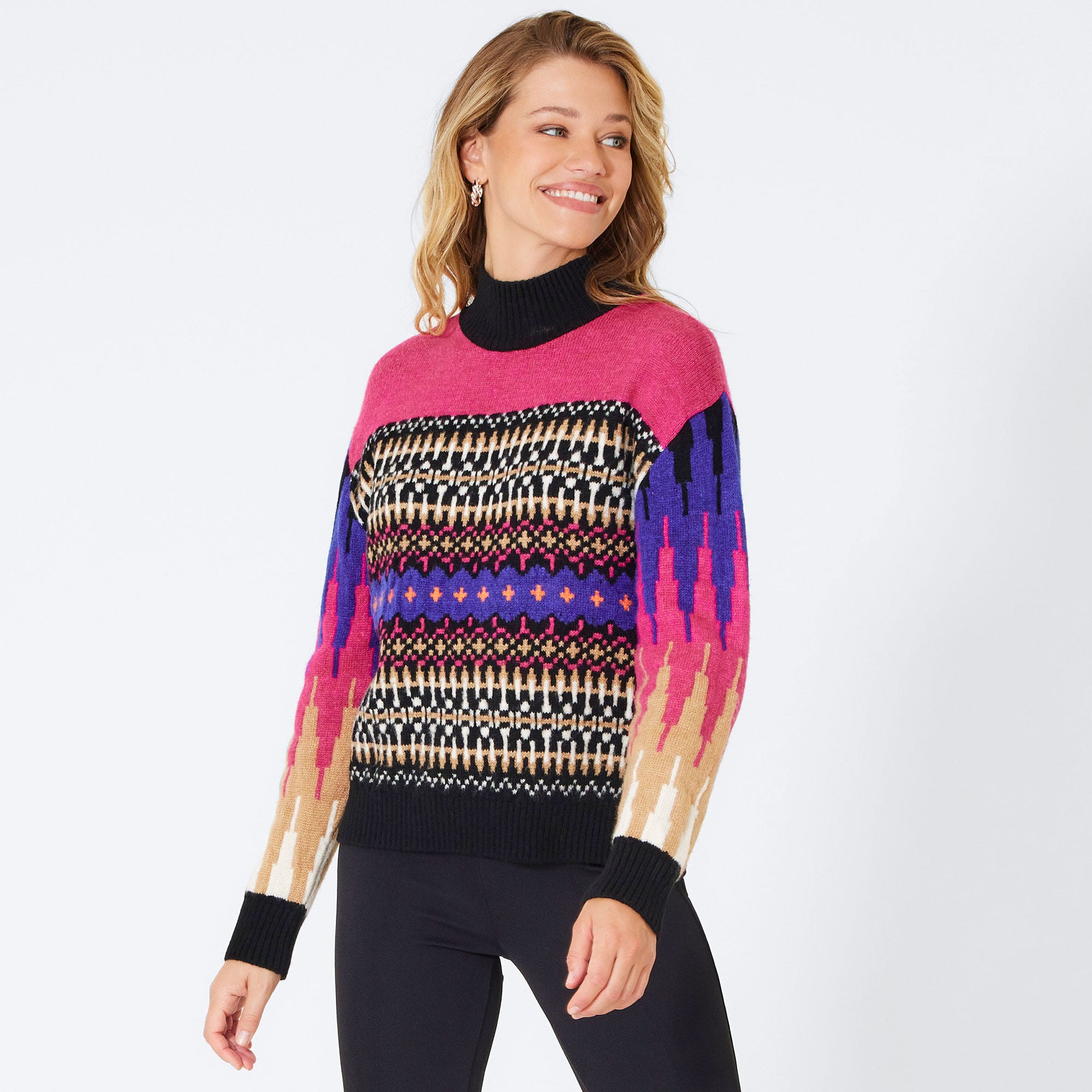 Damen-Pullover mit Jacquard-Muster