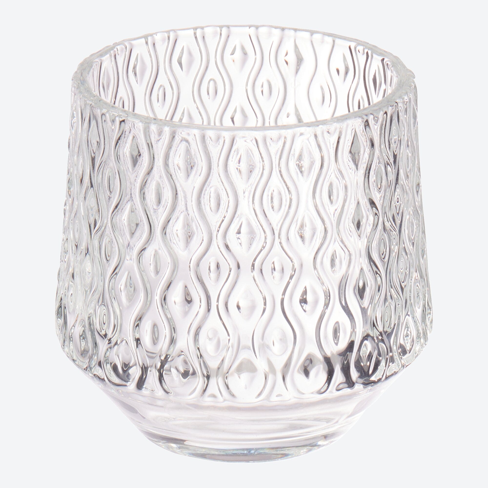 Teelichthalter aus Glas, Ø ca. 8x8cm