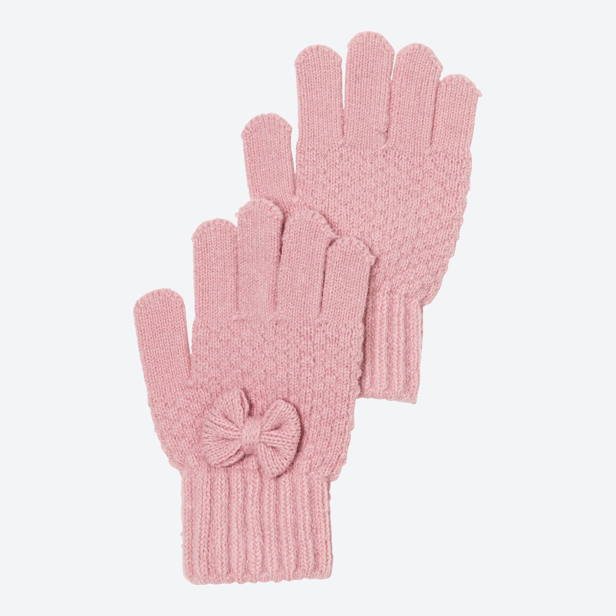 Kinder-Strickhandschuhe mit Schleife