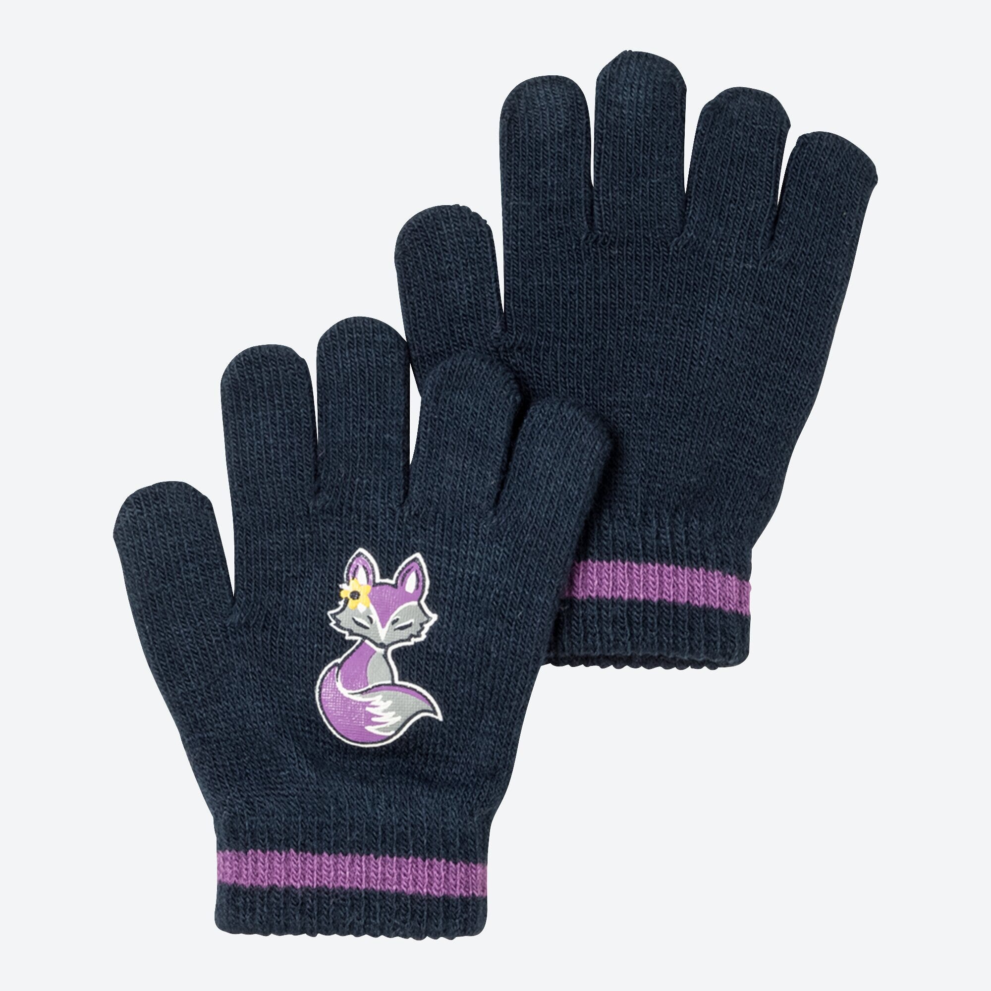 Kinder-Strickhandschuhe mit schönem Motiv