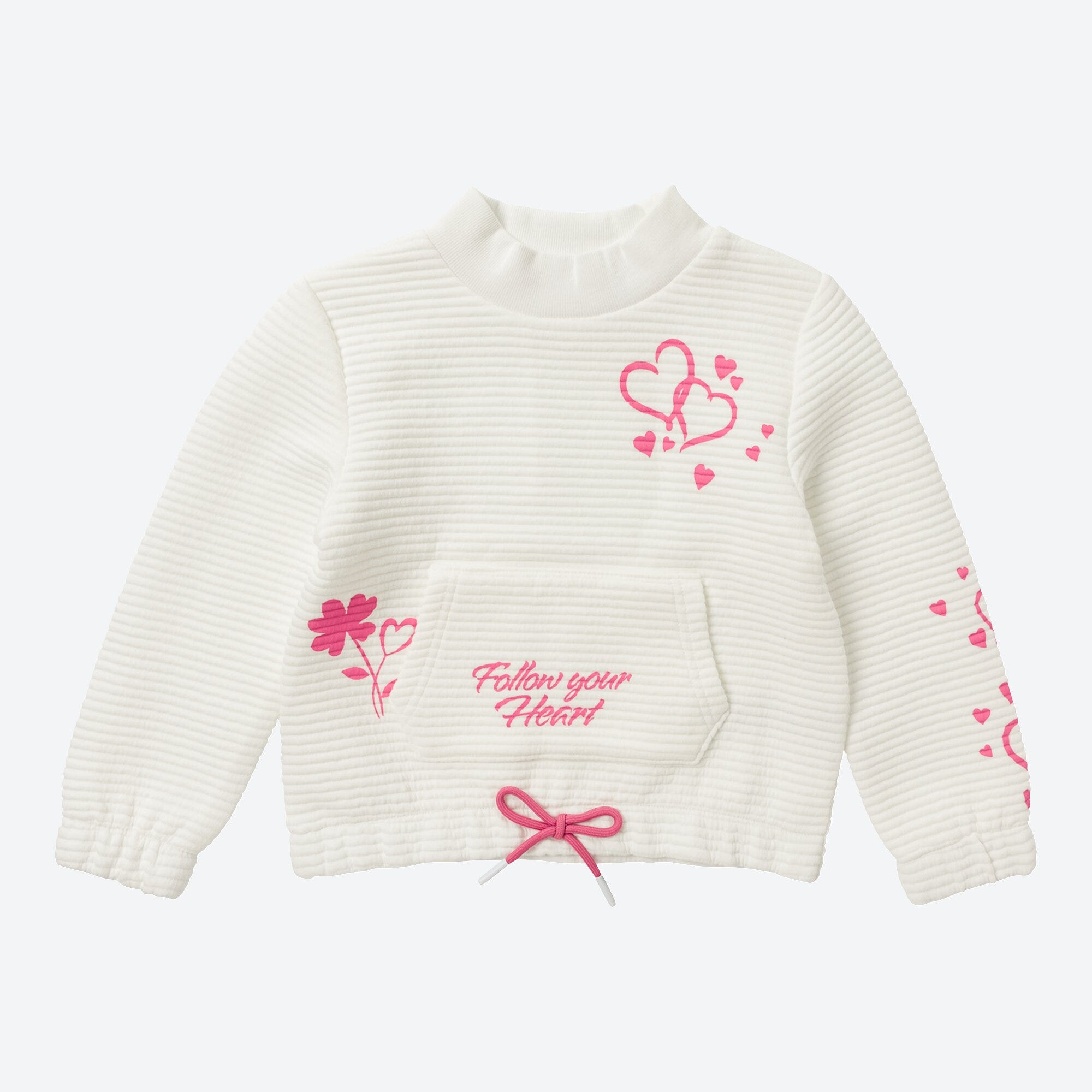 Kinder-Mädchen-Sweatshirt mit Struktur