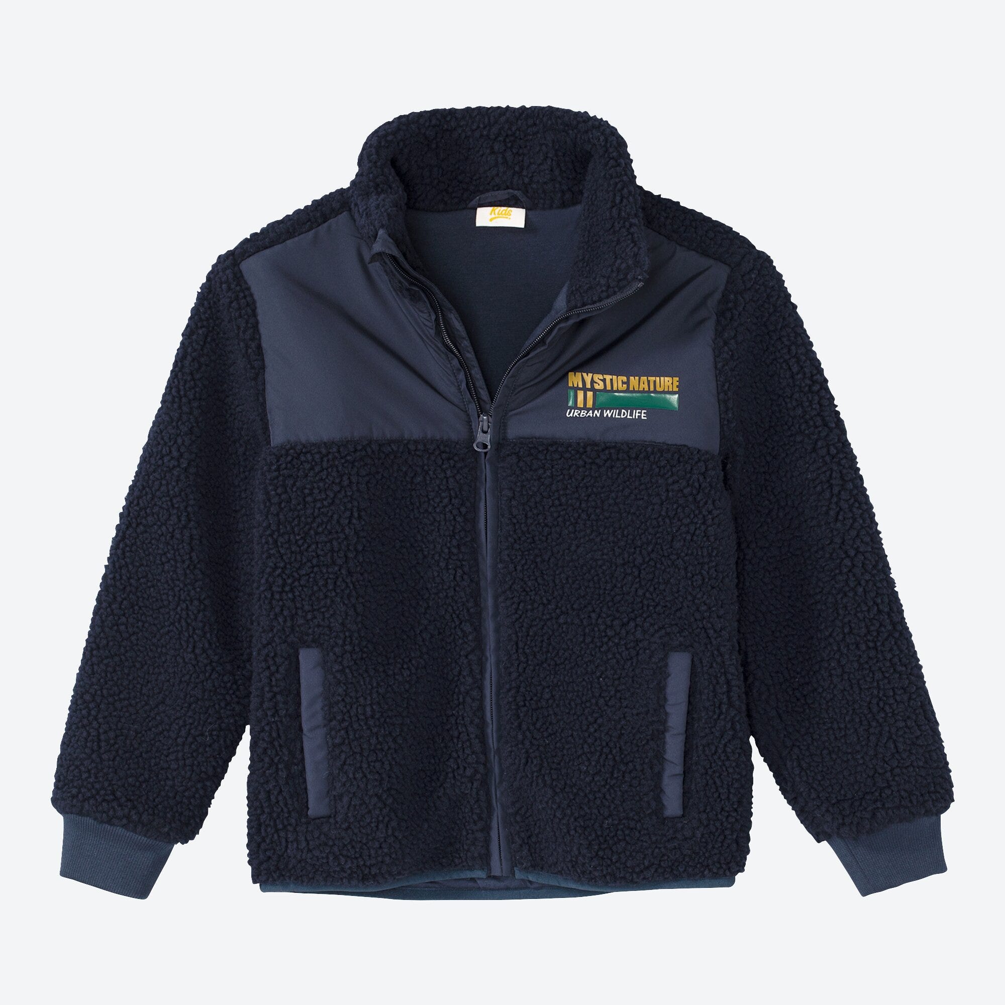 Kinder-Jungen-Jacke mit Teddy-Futter