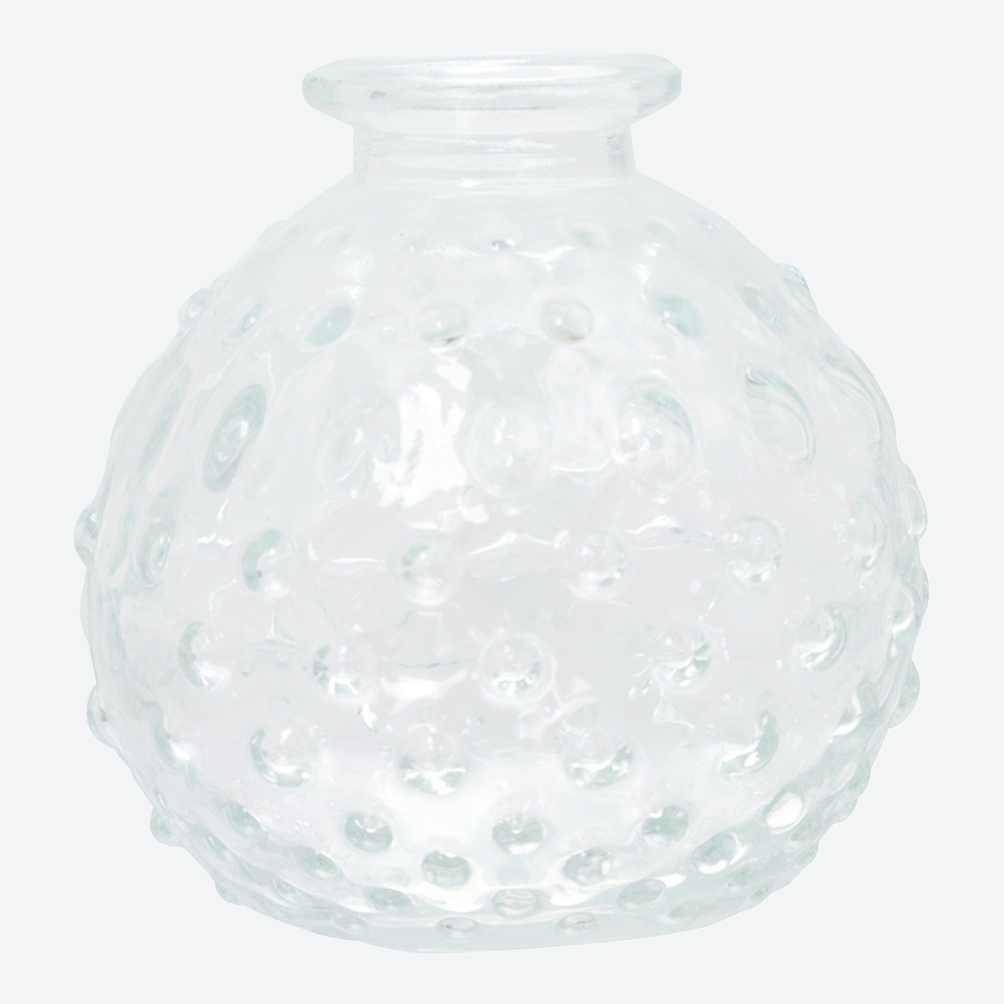 Glasvase mit Struktur, Ø ca. 8x8cm