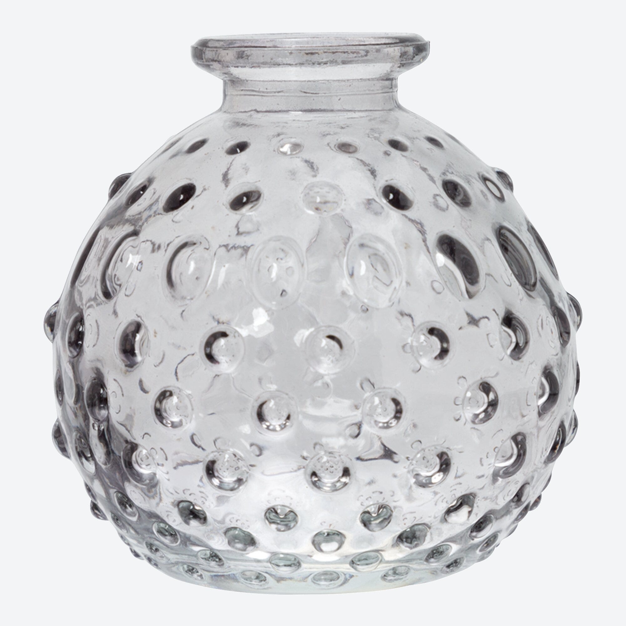 Glasvase mit Struktur, Ø ca. 8x8cm
