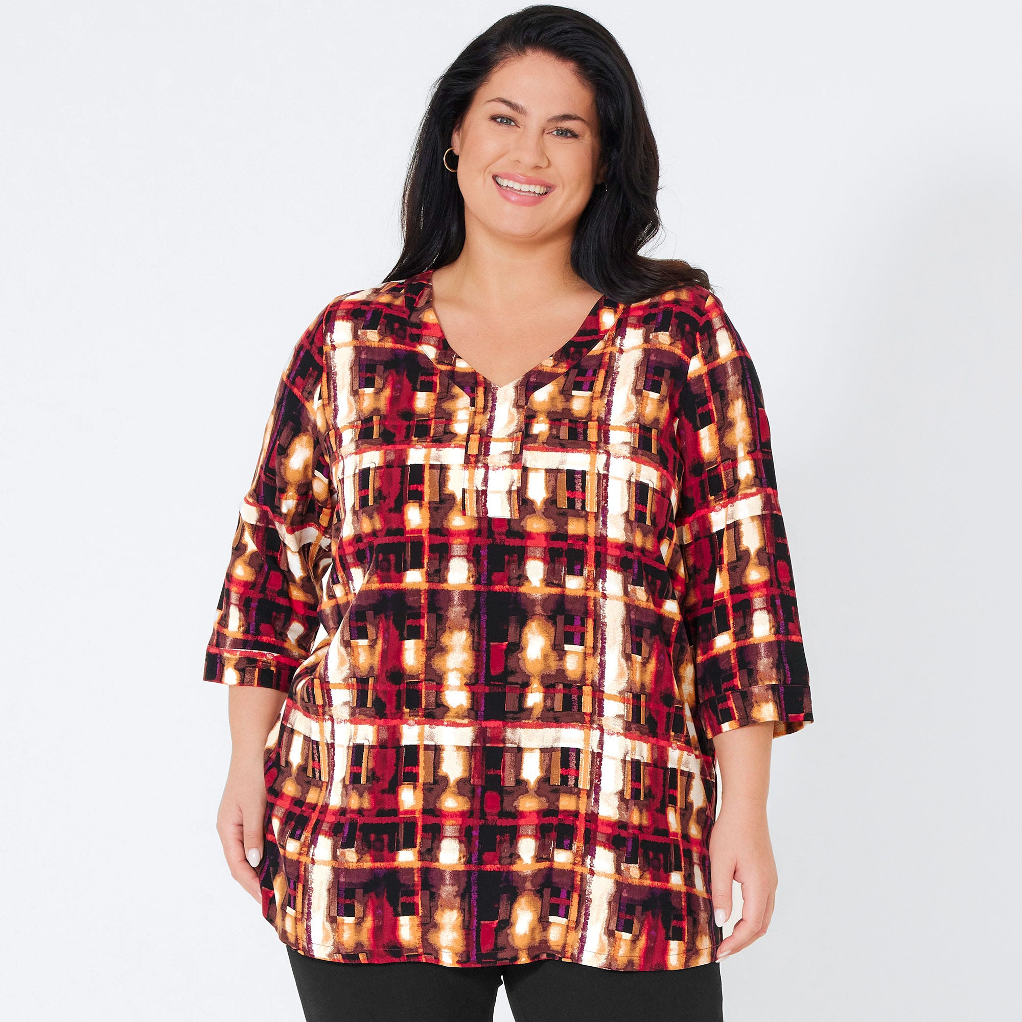 Damen-Bluse mit Trend-Muster, große Größen
