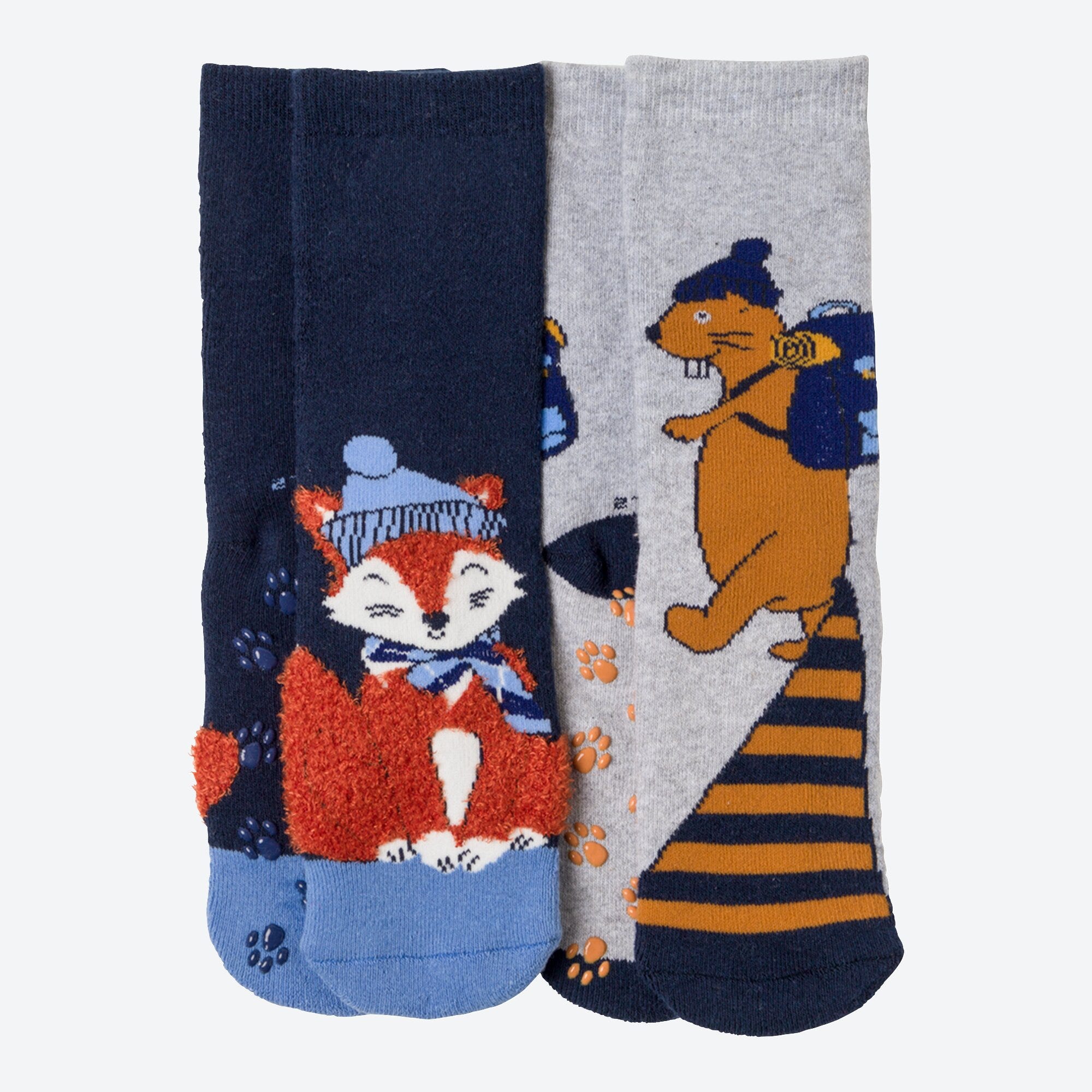 Kinder-Jungen-ABS-Socken mit Muster, 2er-Pack