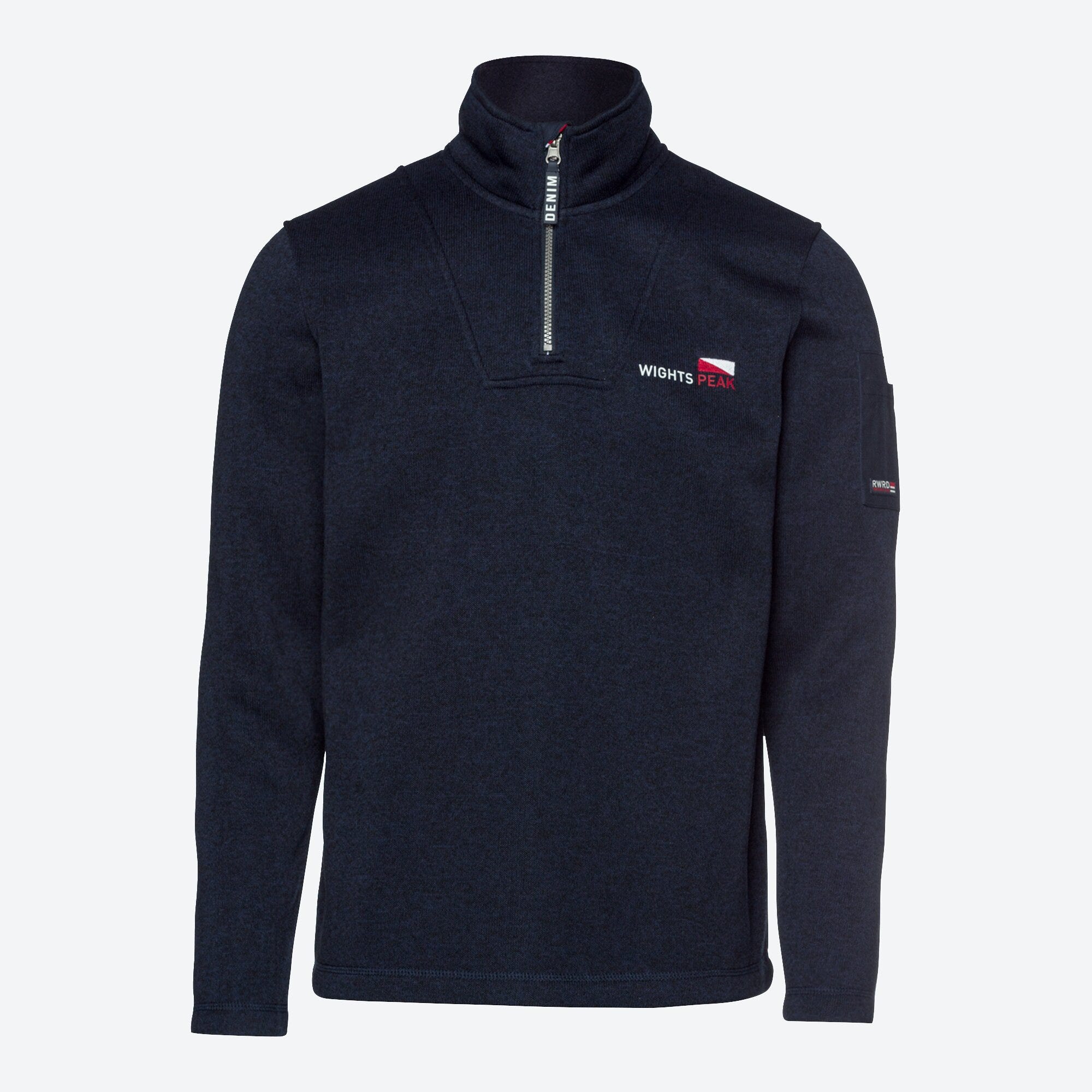 Herren-Strickfleece-Pullover mit Troyer-Kragen