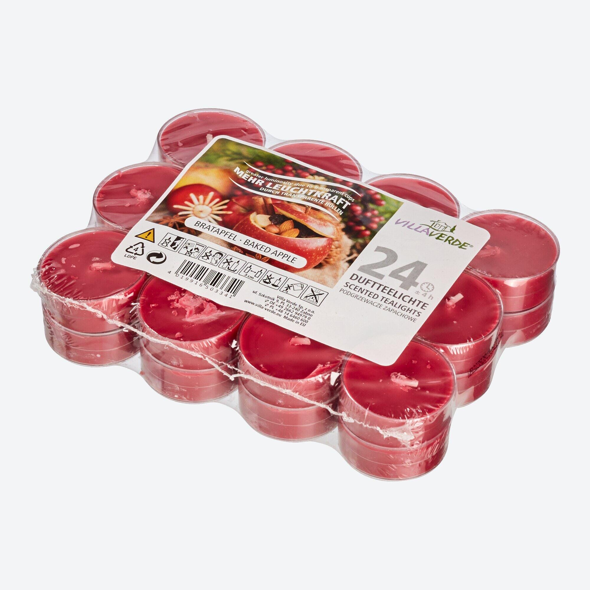 Villa Verde Duft-Teelichter, 24er-Pack