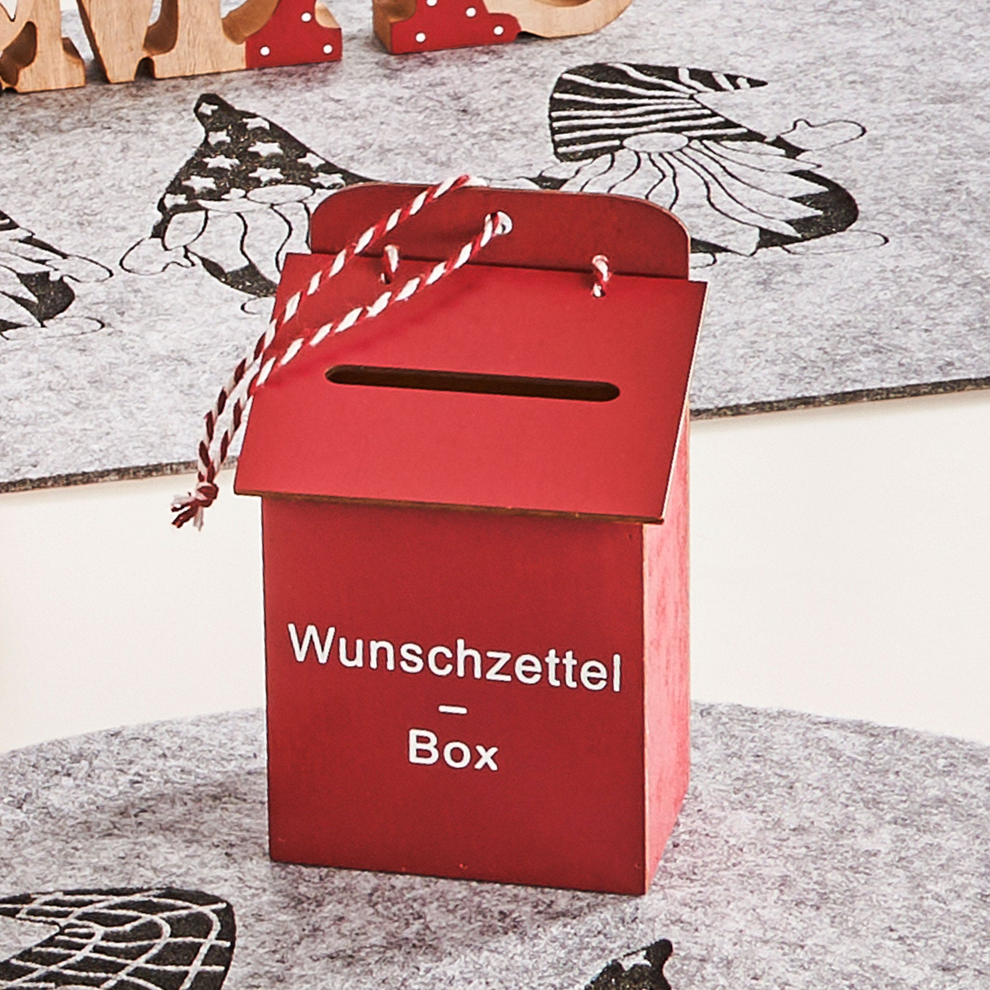 Wunschzettel-Box zum Hängen, ca. 8x6x13cm