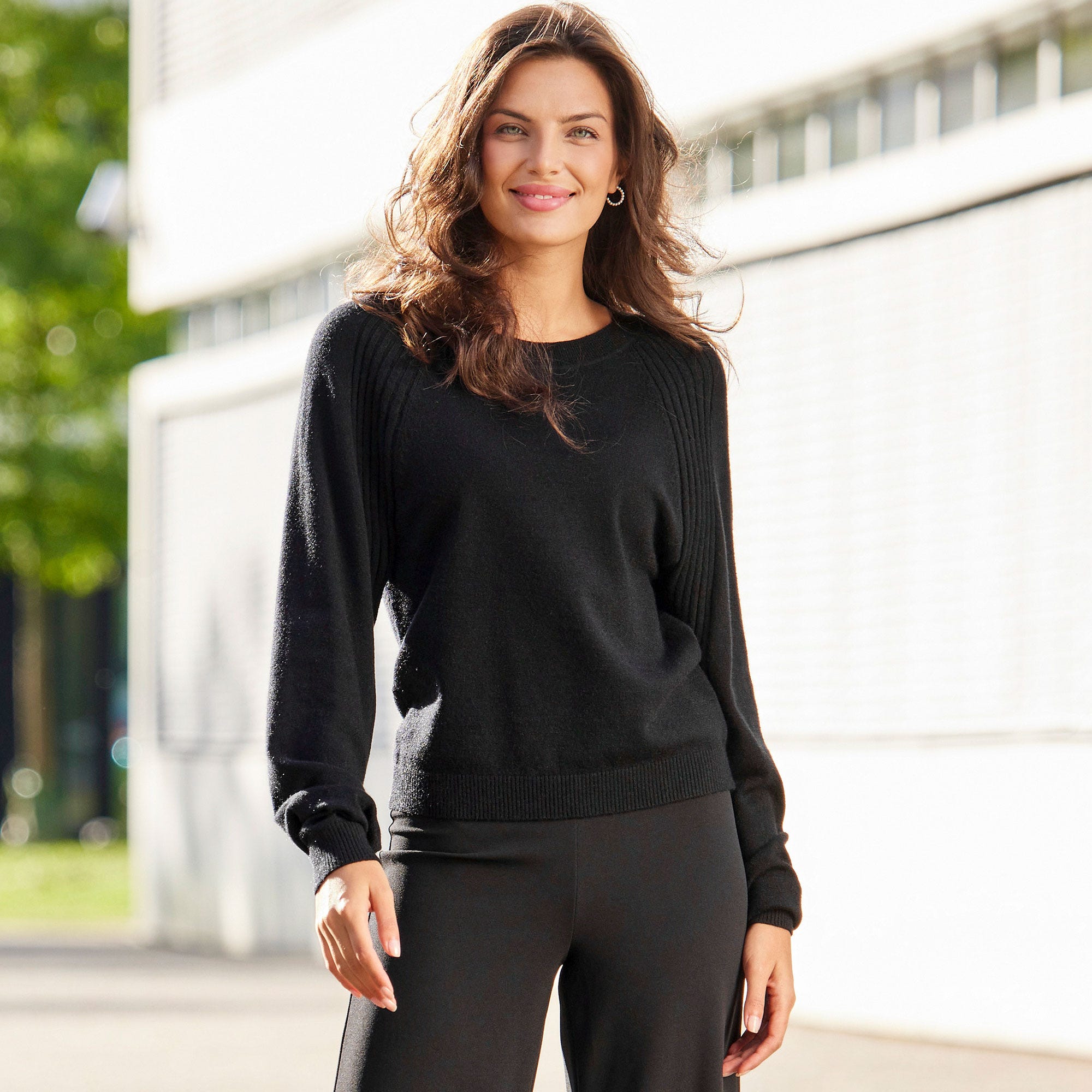 Damen-Pullover mit Fledermaus-Ärmeln