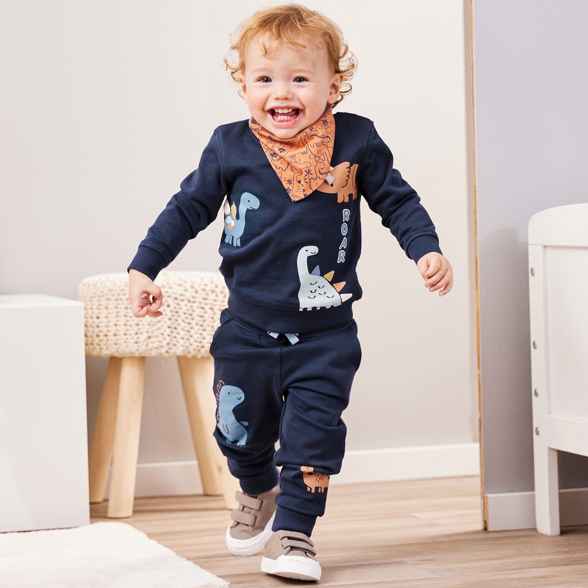 Baby-Jungen-Set mit Dino-Aufdruck, 2-teilig