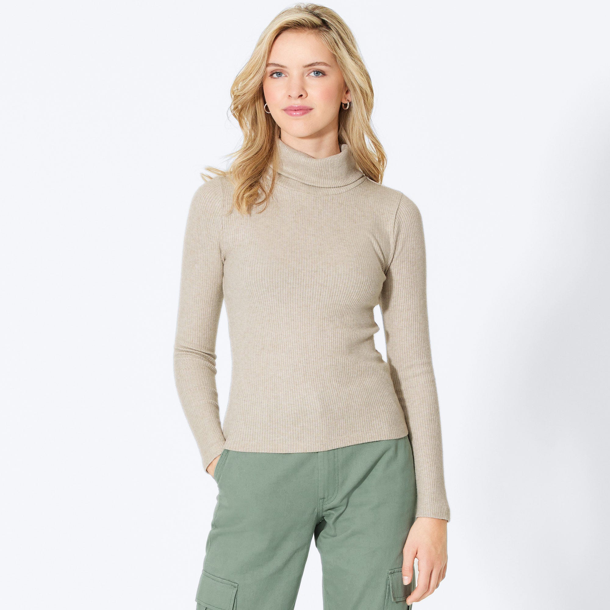 Damen-Pullover mit Ripp-Muster