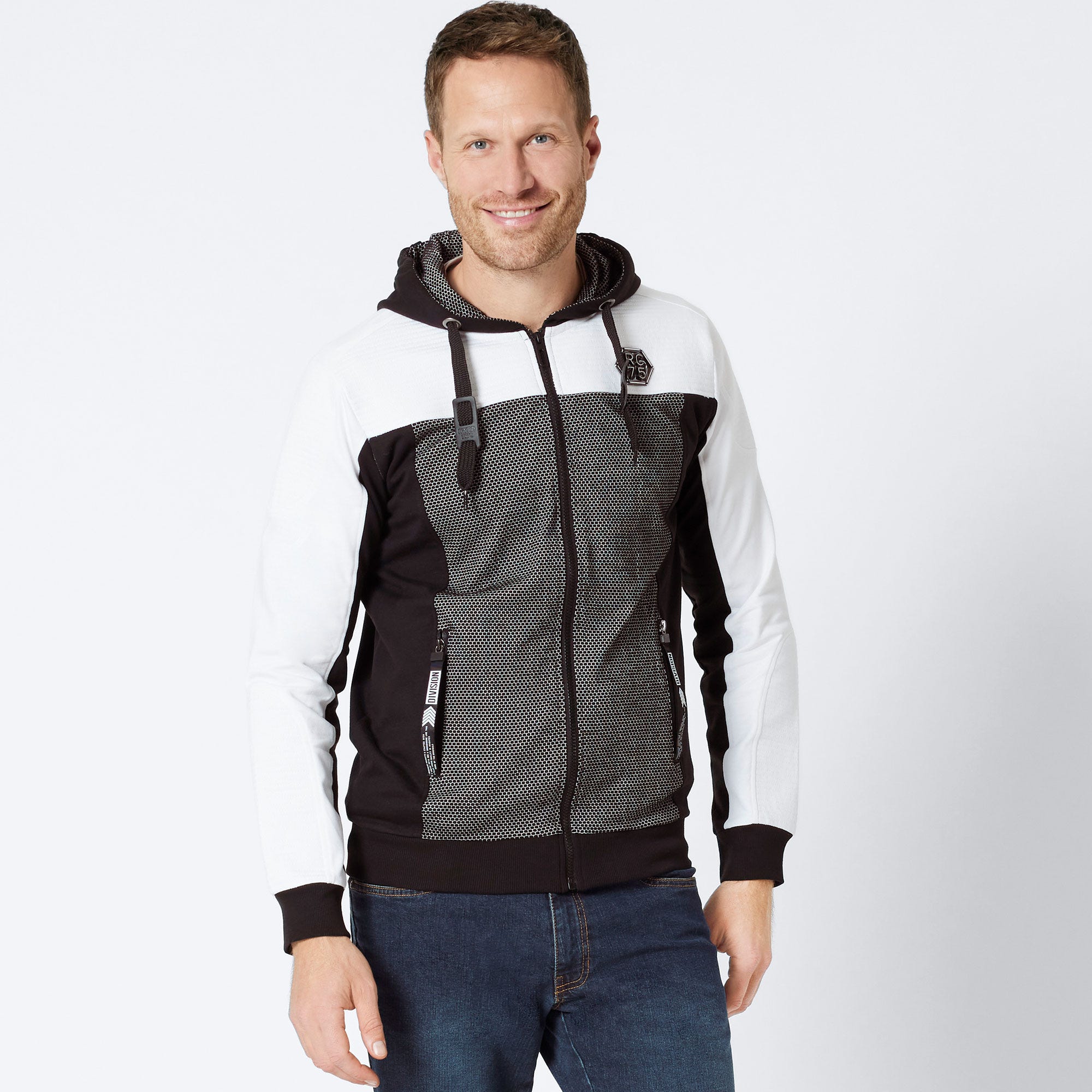 Herren-Sweatjacke mit Kapuze