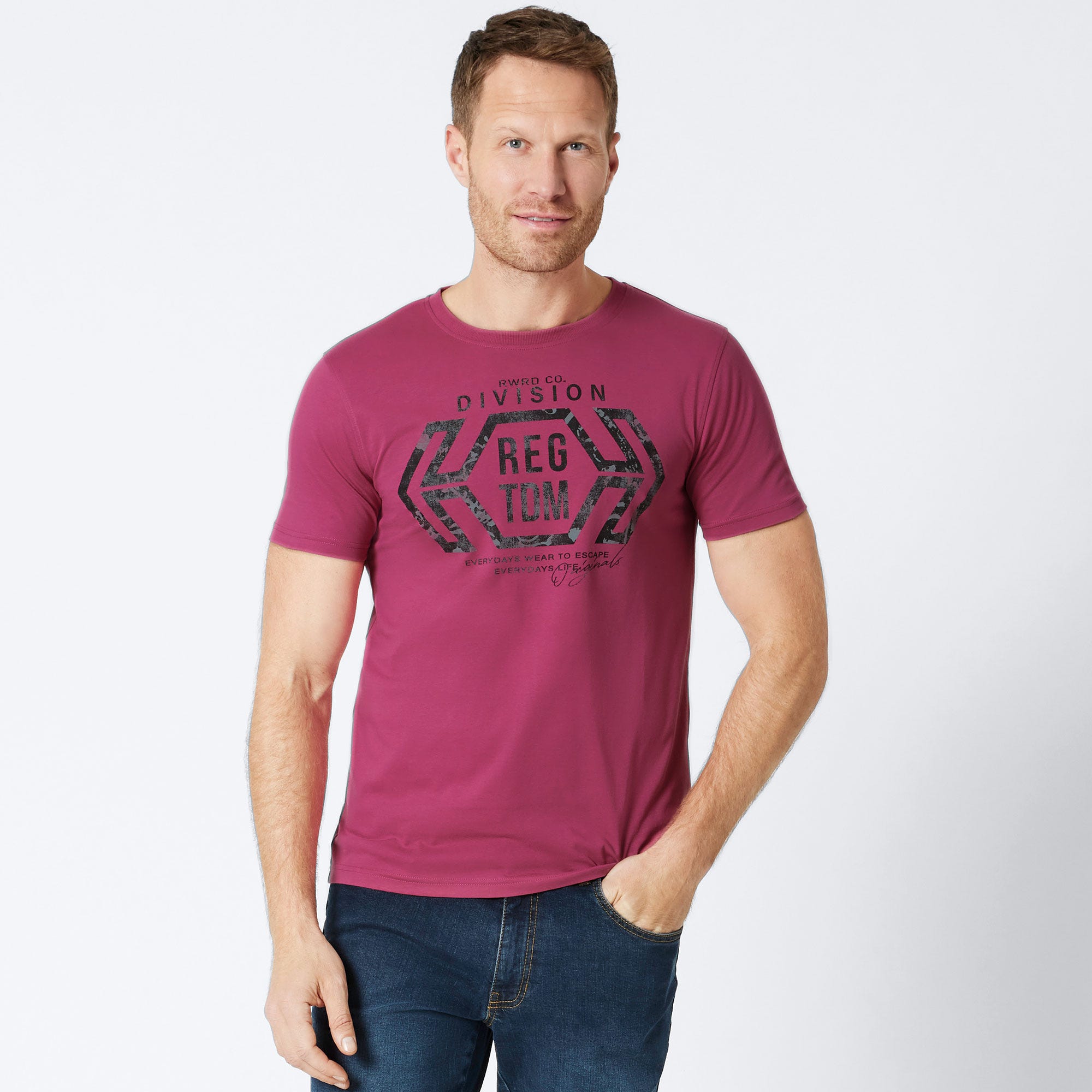 Herren-T-Shirt mit Frontaufdruck