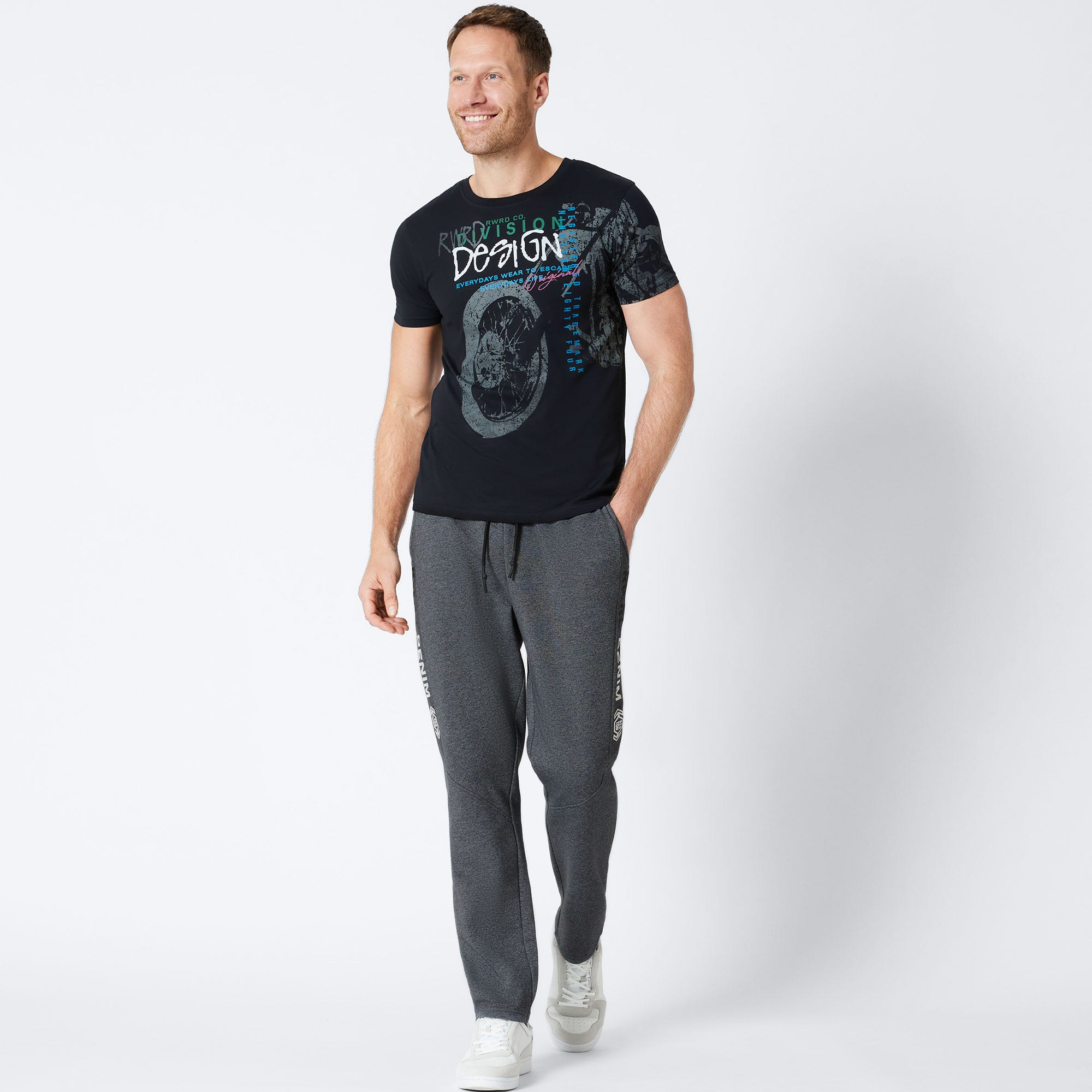 Herren-Joggpant in Melange-Optik