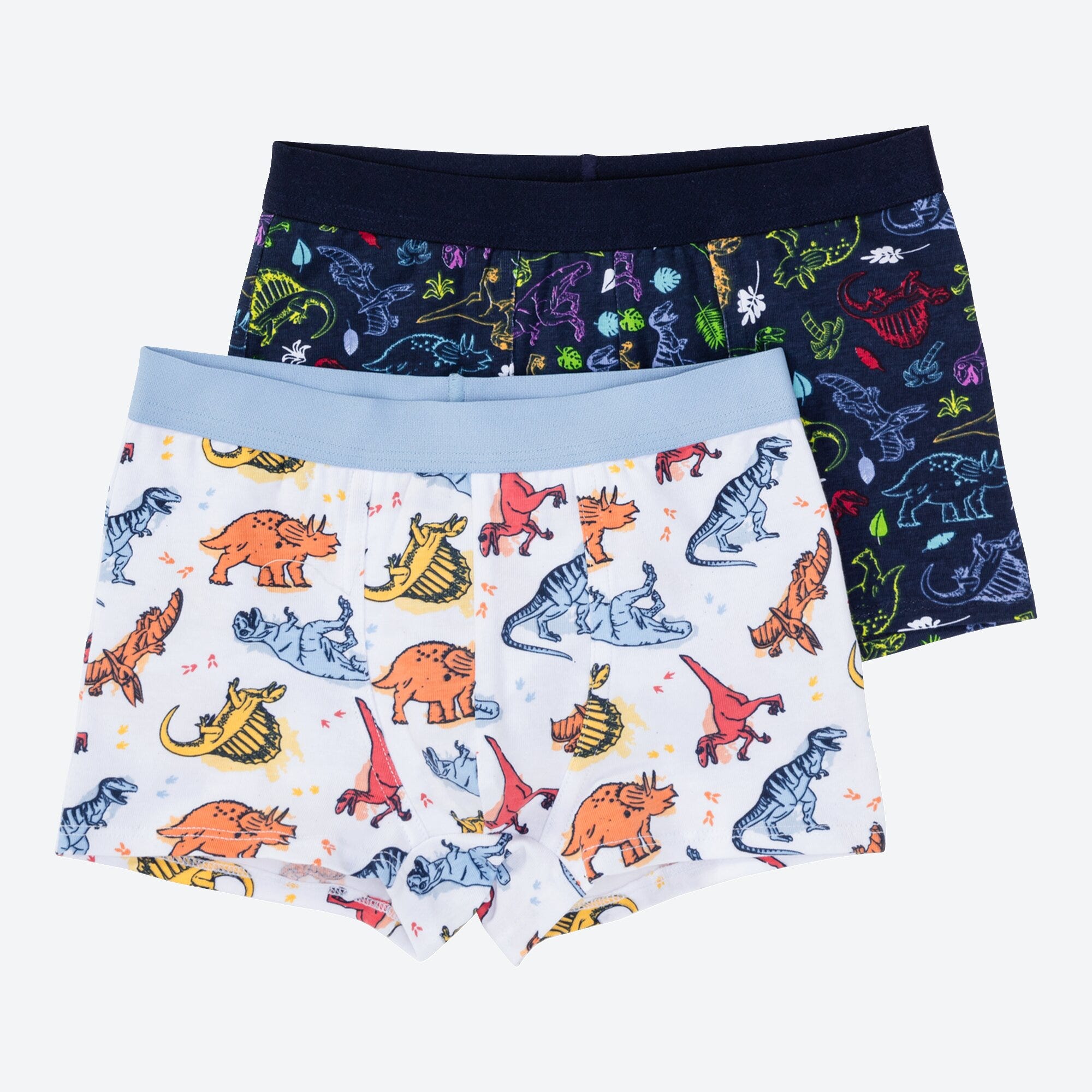 Jungen-Retroshorts mit Dino-Muster, 2er-Pack