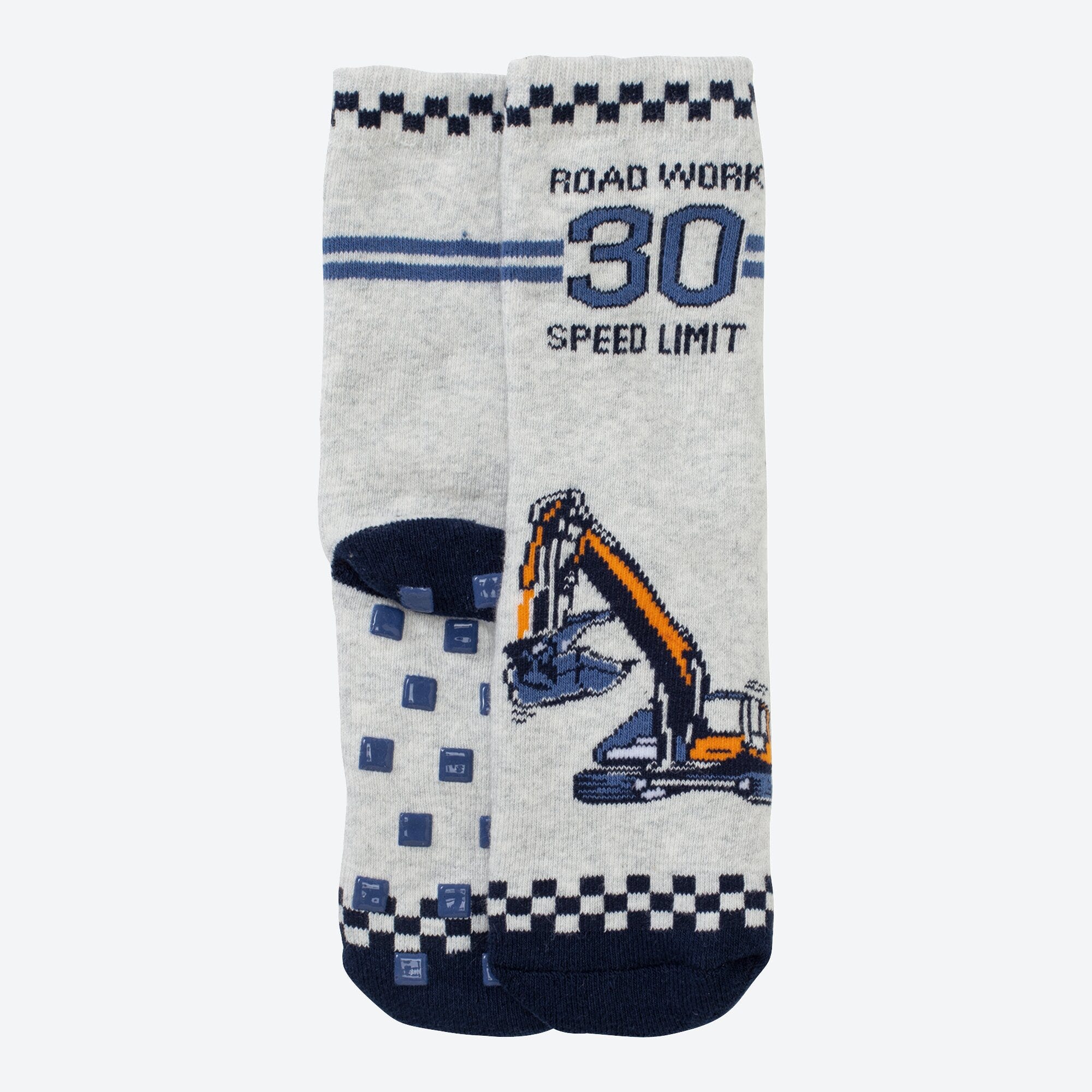 Jungen-ABS-Socken mit Bagger-Motiv