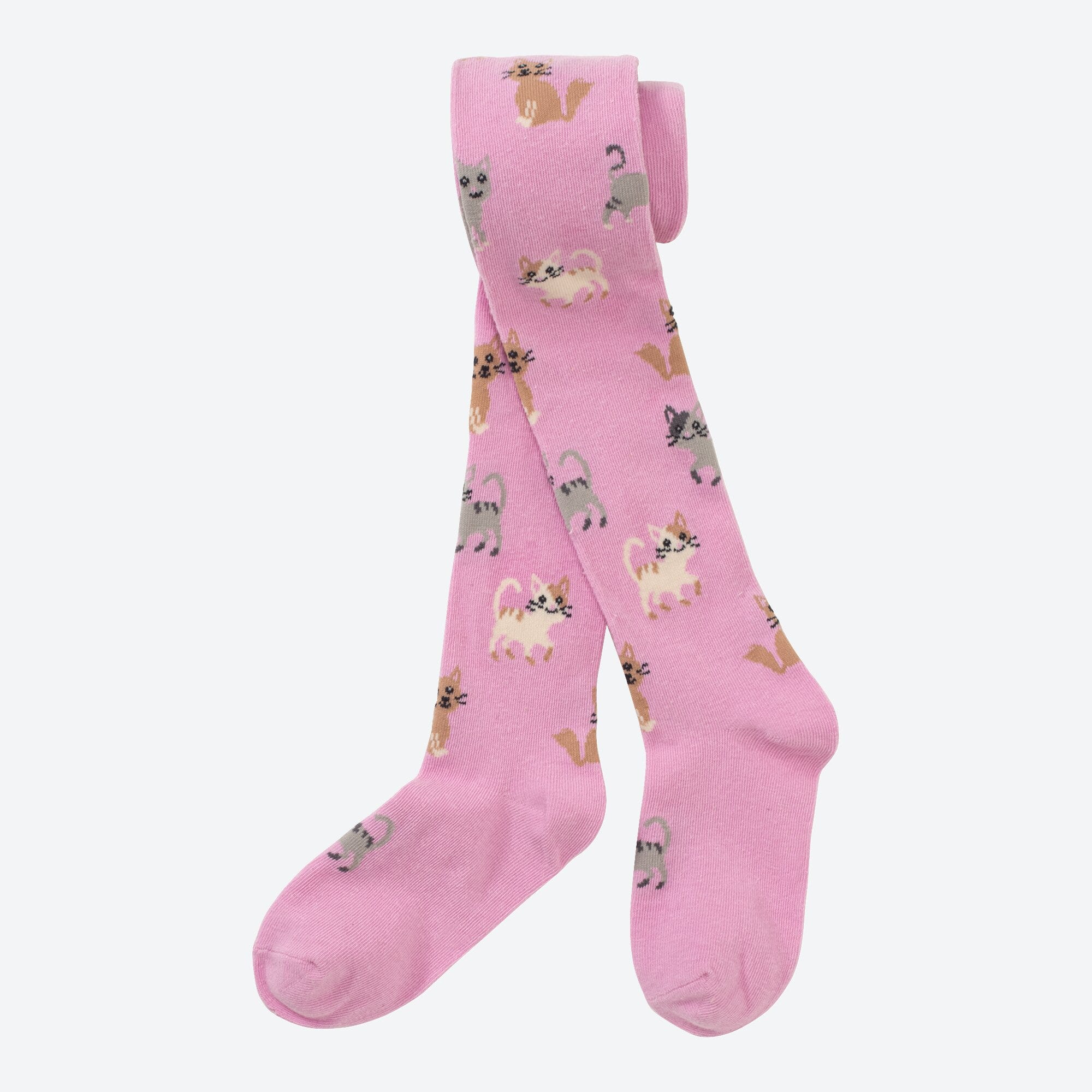 Mädchen-Strumpfhose mit Katzen-Muster
