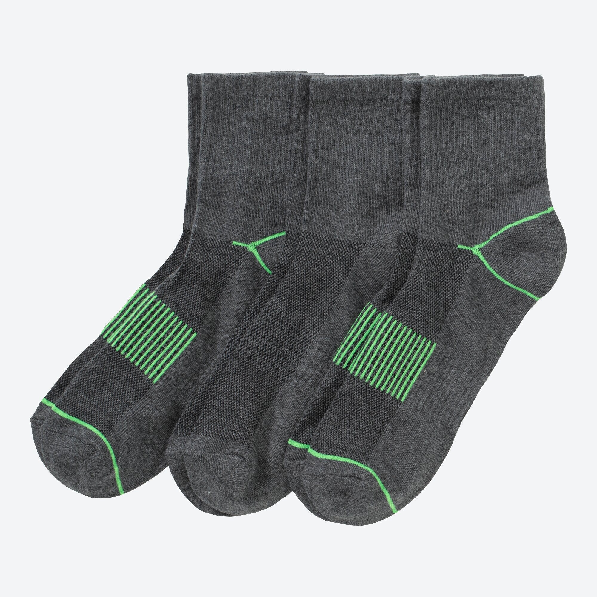 Herren-Sportsocken mit Mesh-Einsatz, 3er-Pack