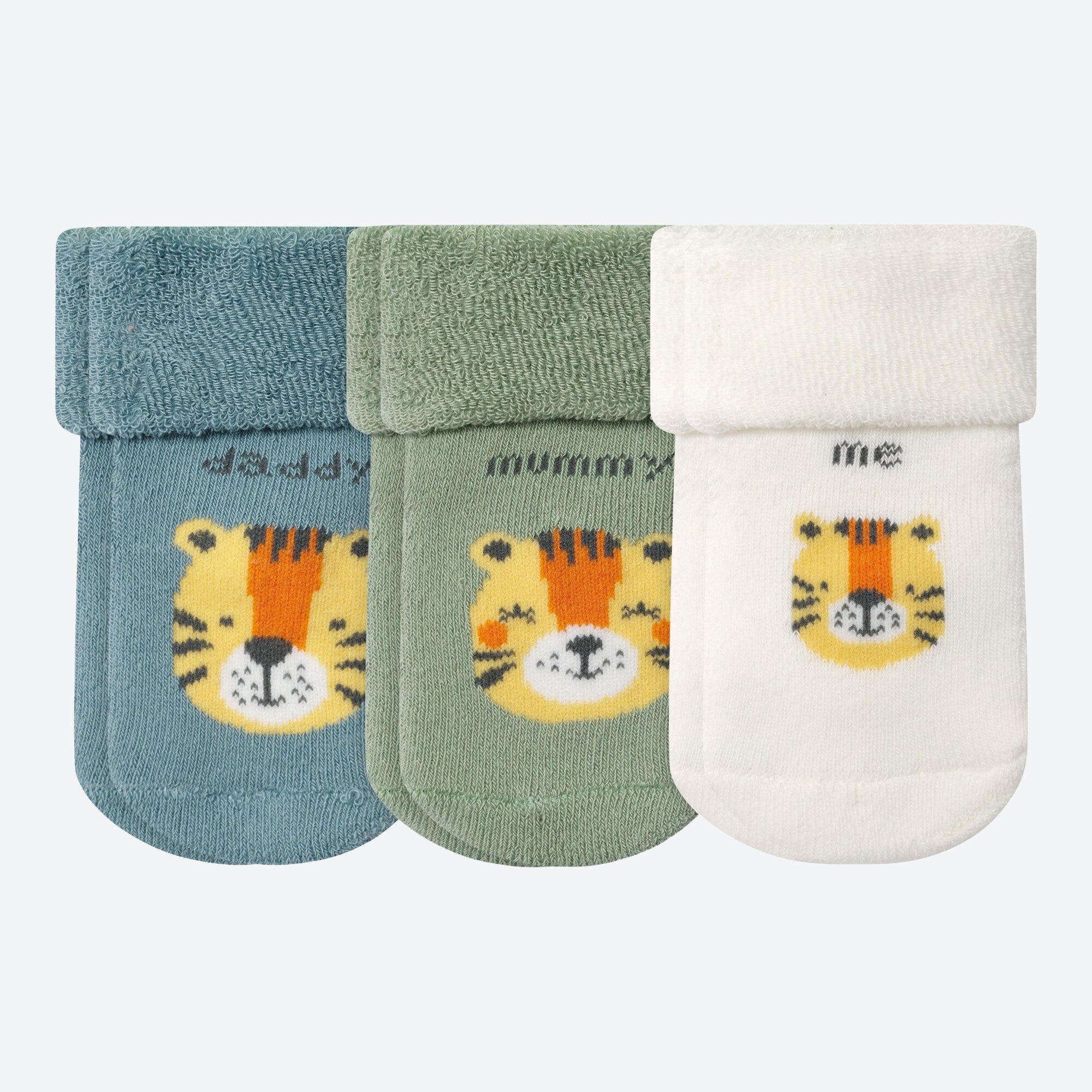 Baby-Jungen-Frottee-Socken, 3er-Pack