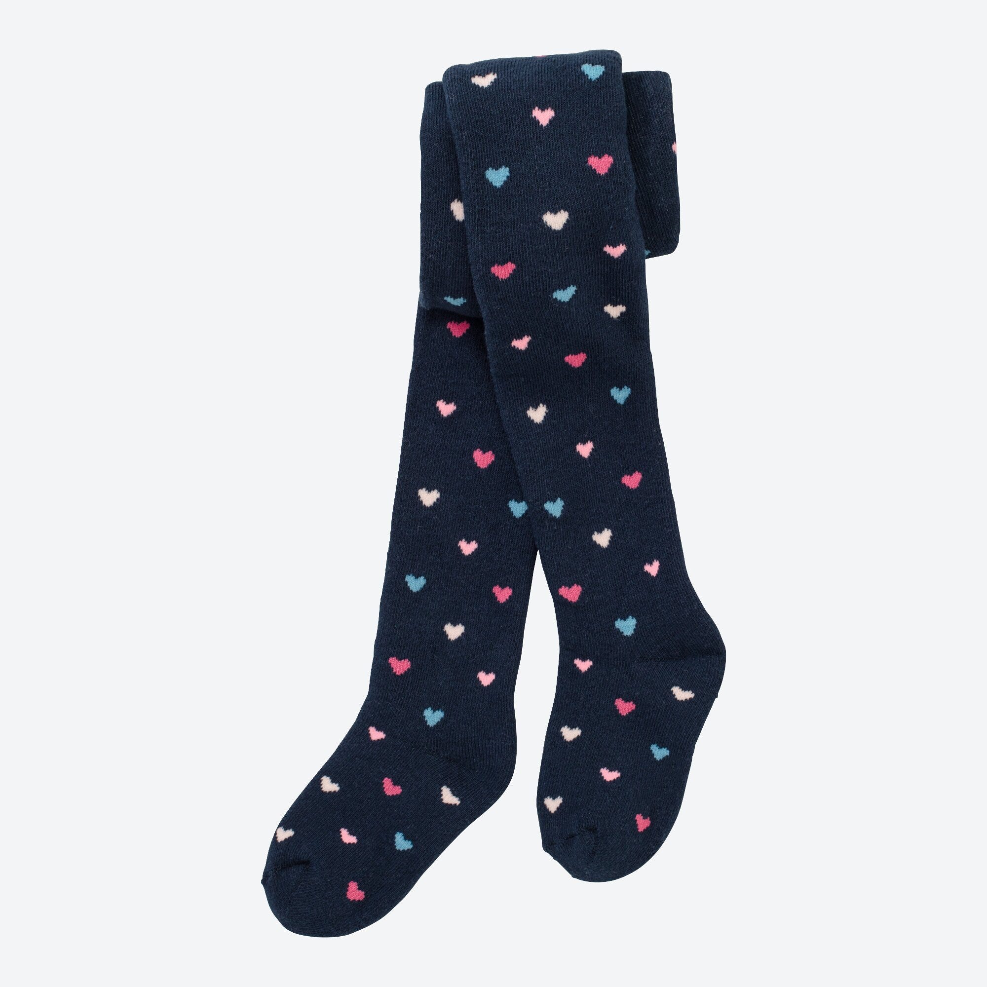 Baby-Mädchen-Thermostrumpfhose mit Herzmuster