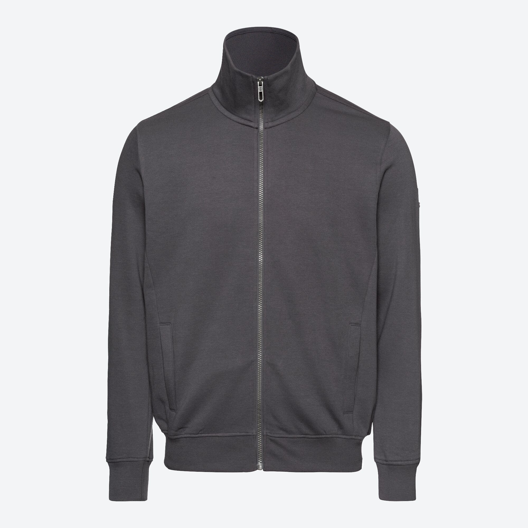 Herren-Fleece-Jacke mit Stehkragen
