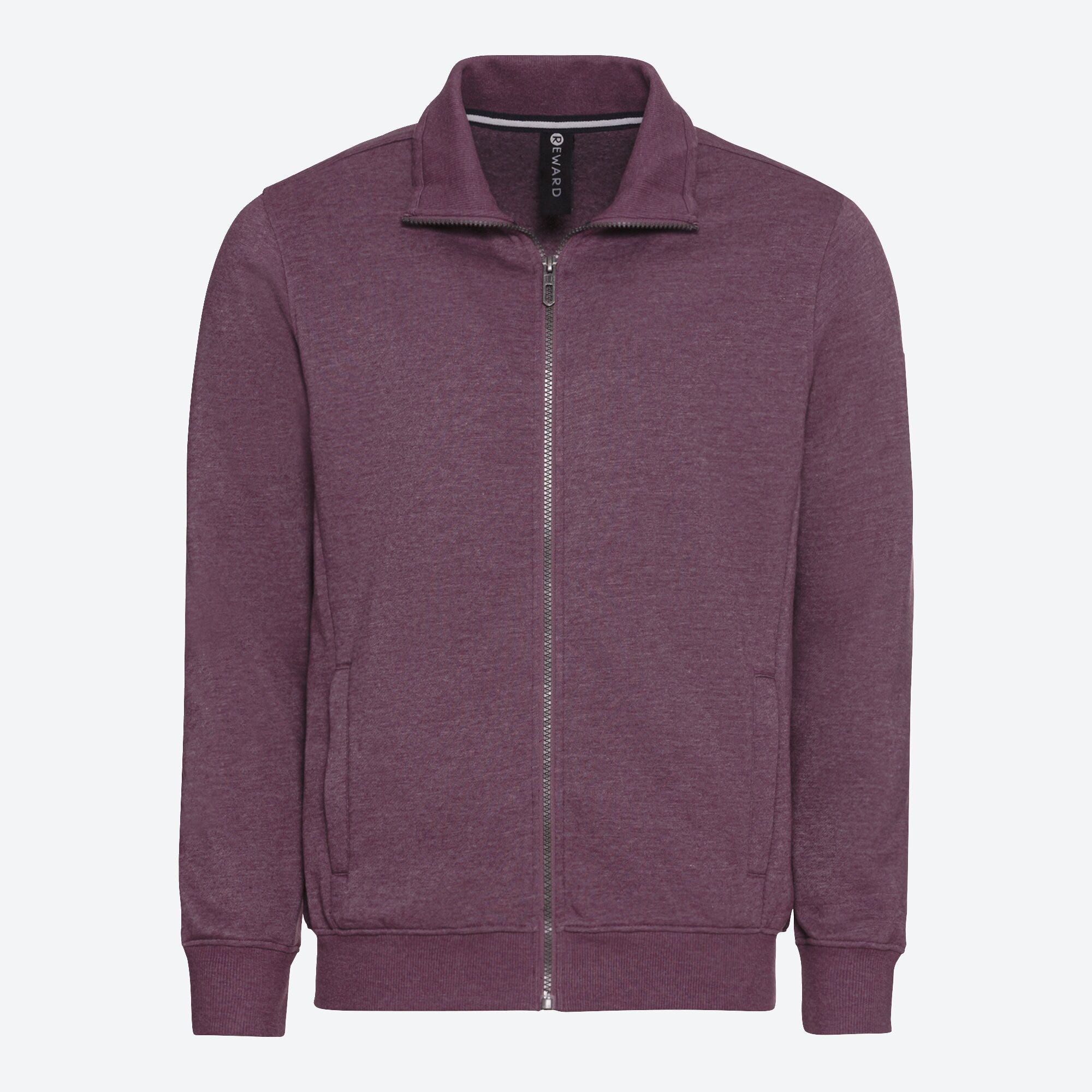 Herren-Terry-Fleece-Sweatjacke mit Stehkragen