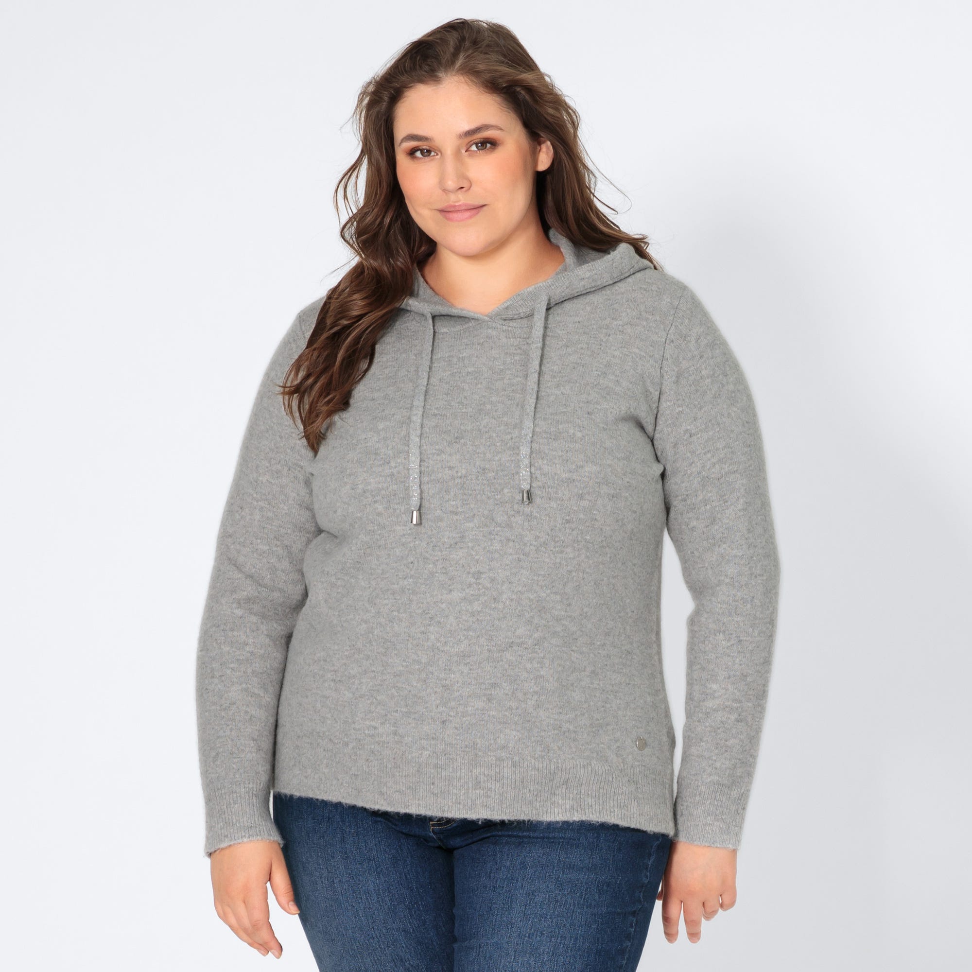 Damen-Pullover mit Kapuze, große Größen