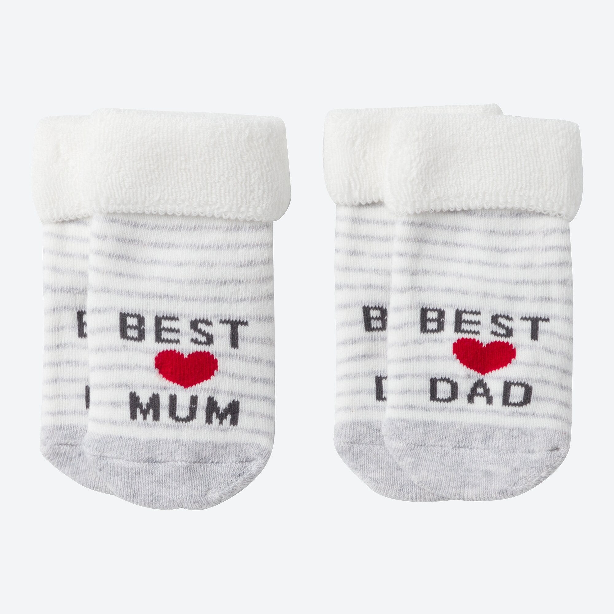 Baby-ABS-Socken mit Schriftzug, 2er-Pack