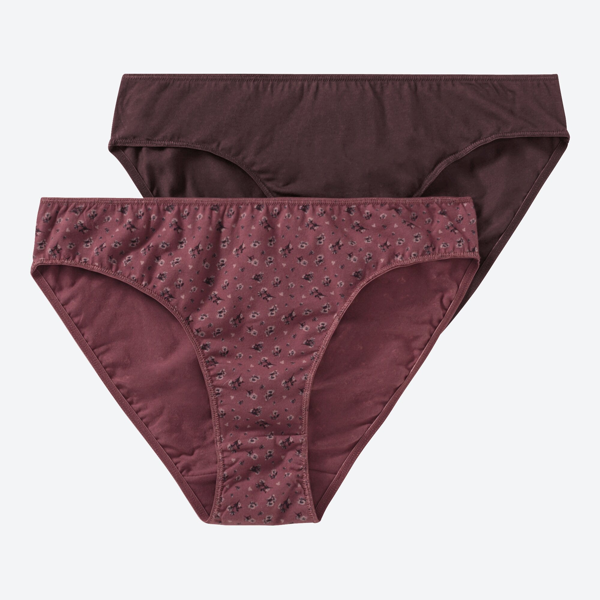 Damen-MInislip mit Blumen-Muster, 2er-Pack