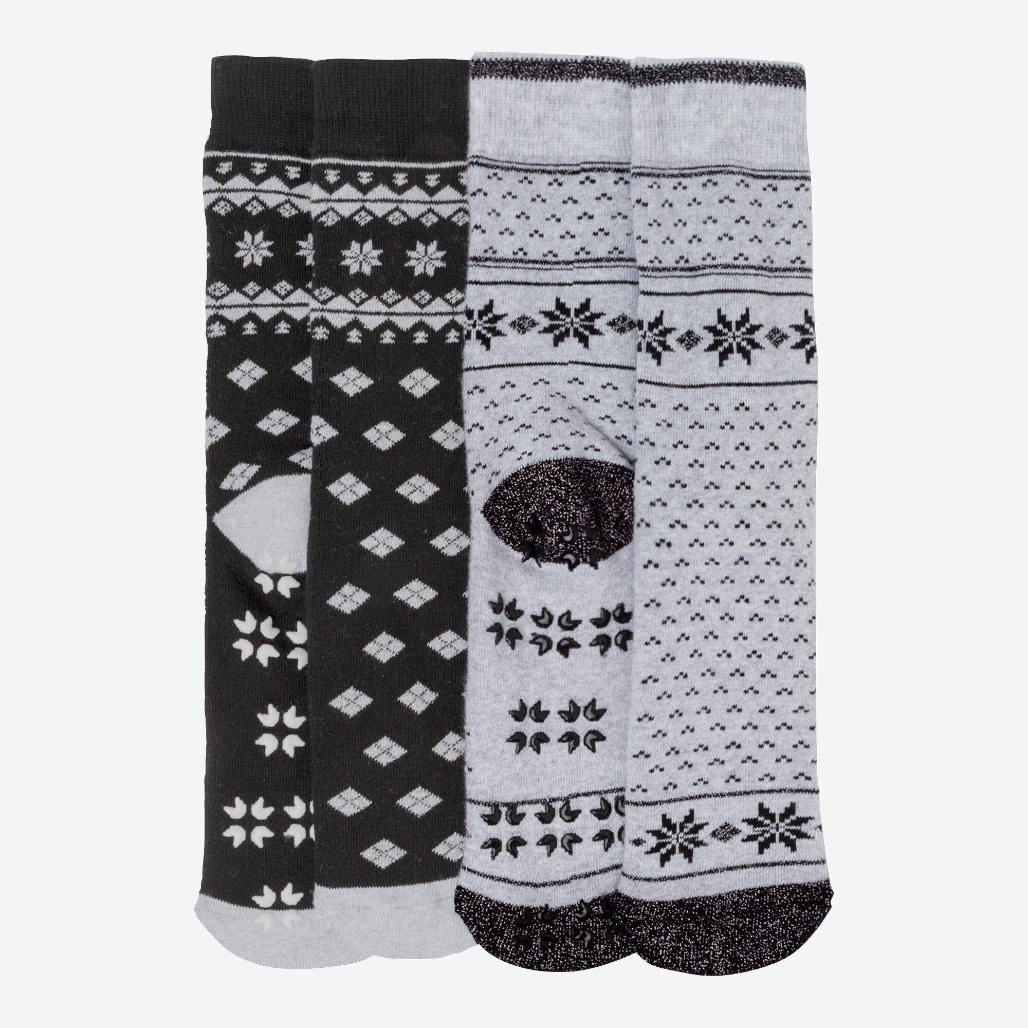 Damen-ABS-Socken in verschiedenen Stilen, 2er-Pack