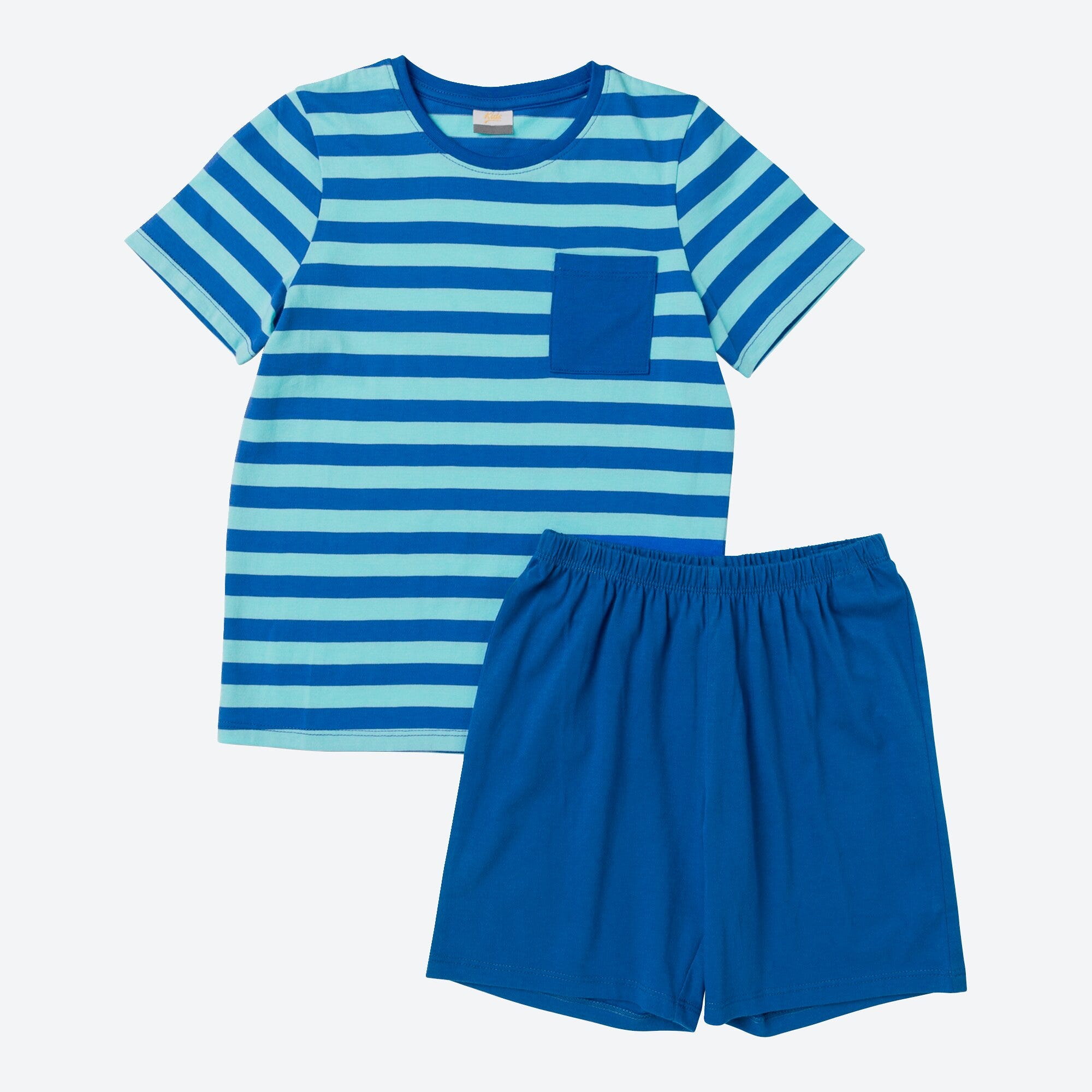 Kinder-Jungen-Shorty mit Streifenmuster, 2-teilig