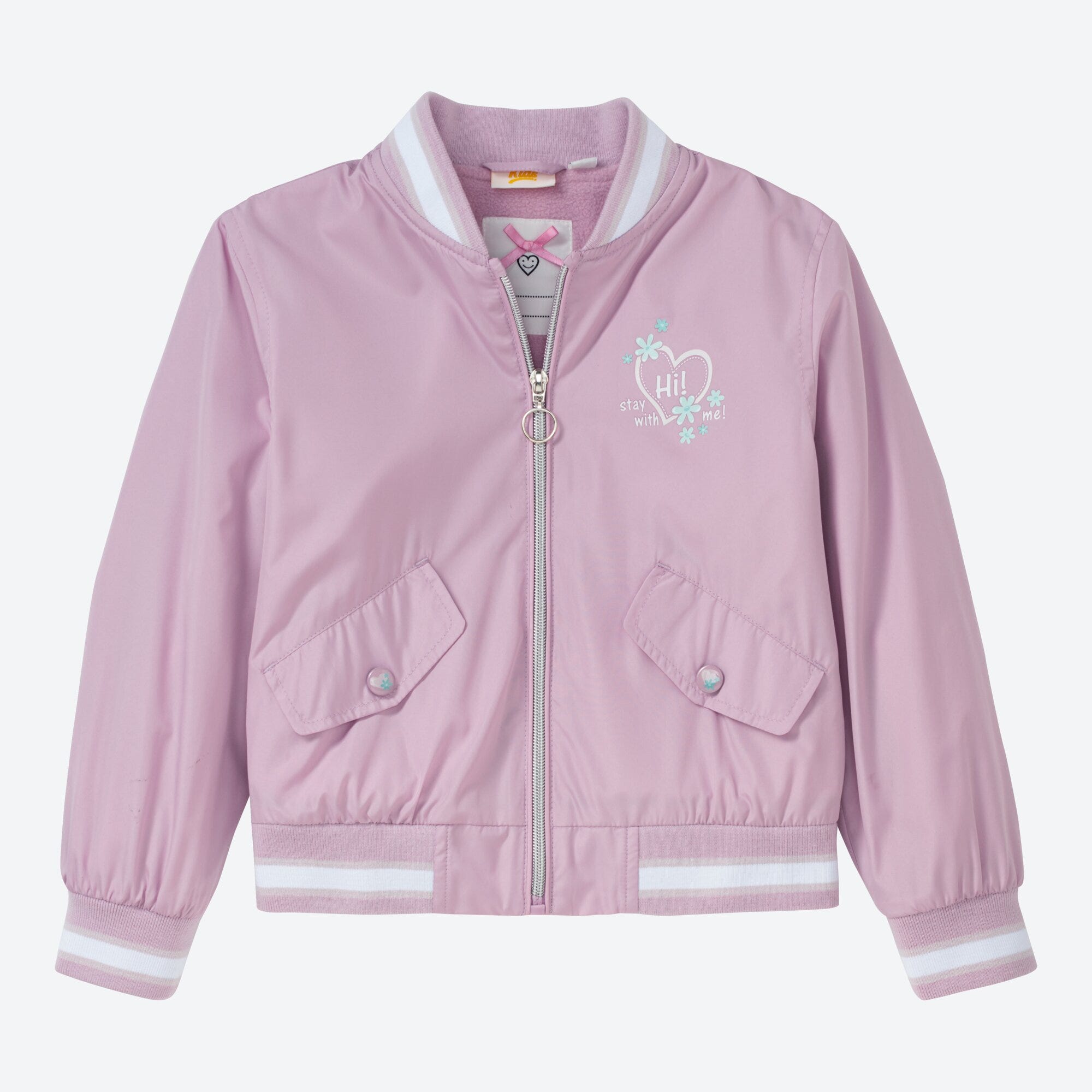 Kinder-Mädchen-Jacke in Kontrast-Optik