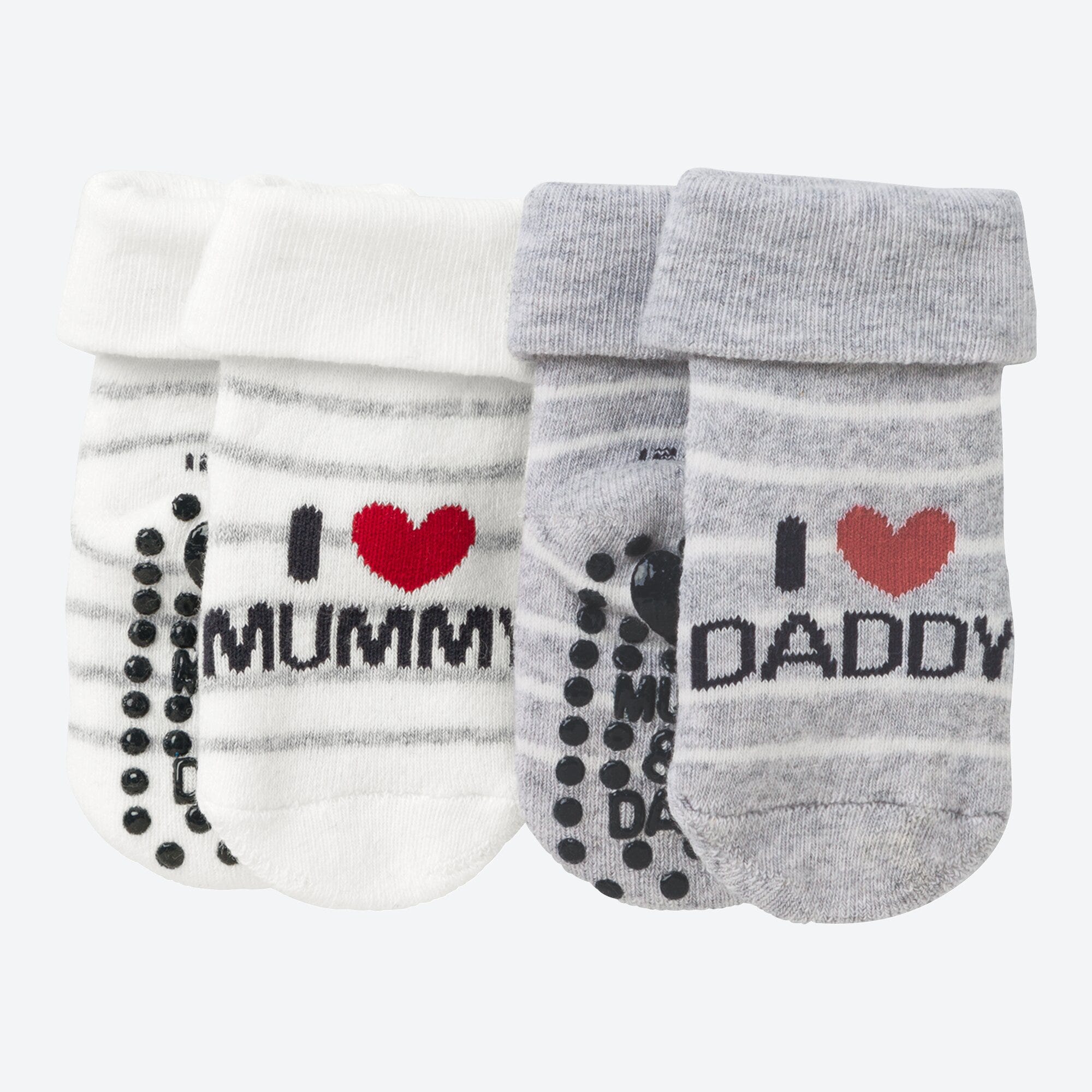 Baby-ABS-Socken mit niedlichem Design, 2er-Pack