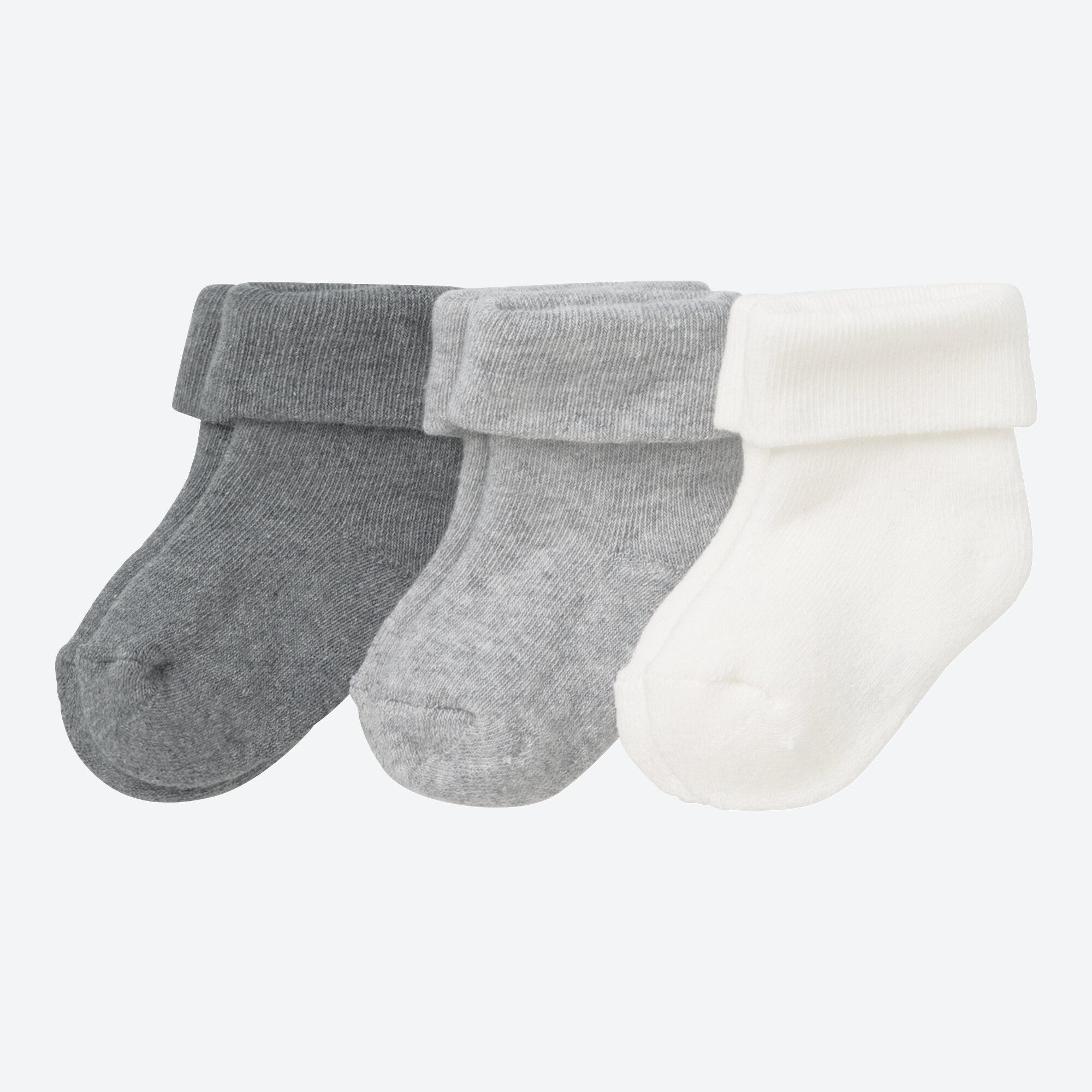 Baby-Frotteesocken mit Baumwolle, 3er-Pack