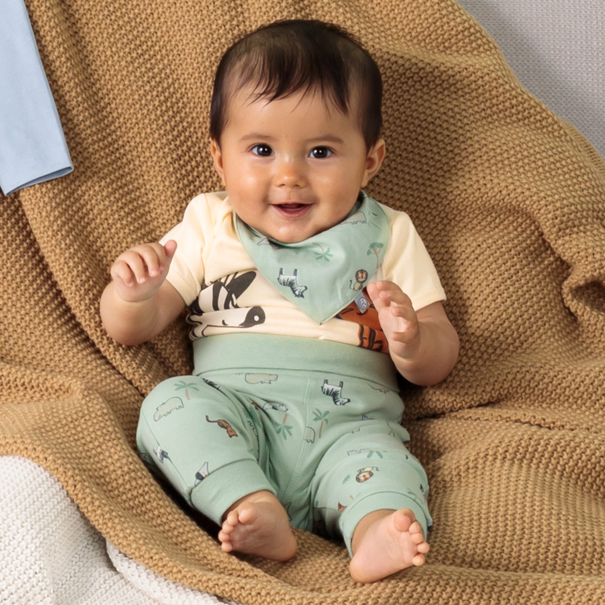 Baby-Newborn-Jungen-Set mit Tier-Motiven, 3-teilig
