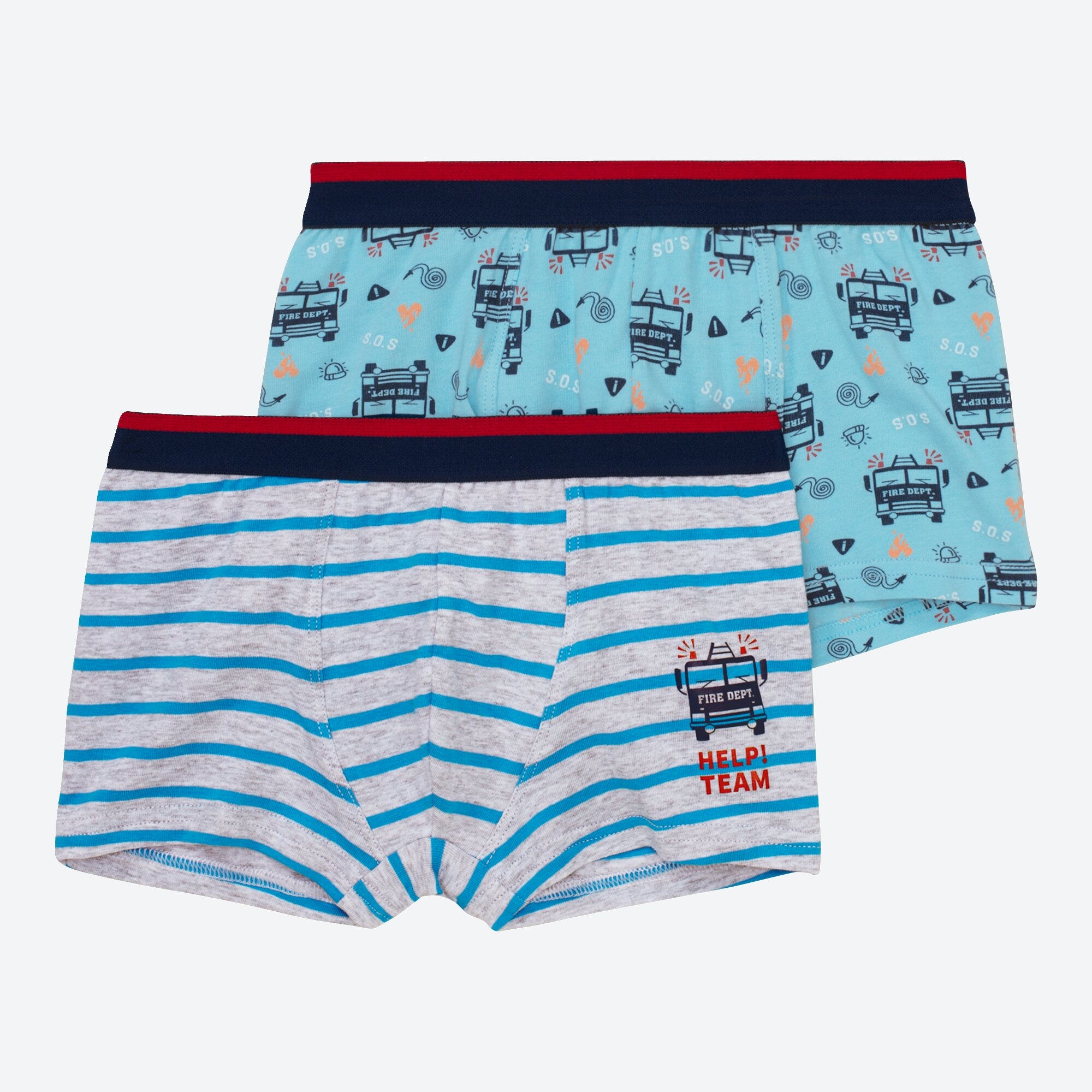 Kinder-Jungen-Retroshorts mit coolem Design, 2er-Pack